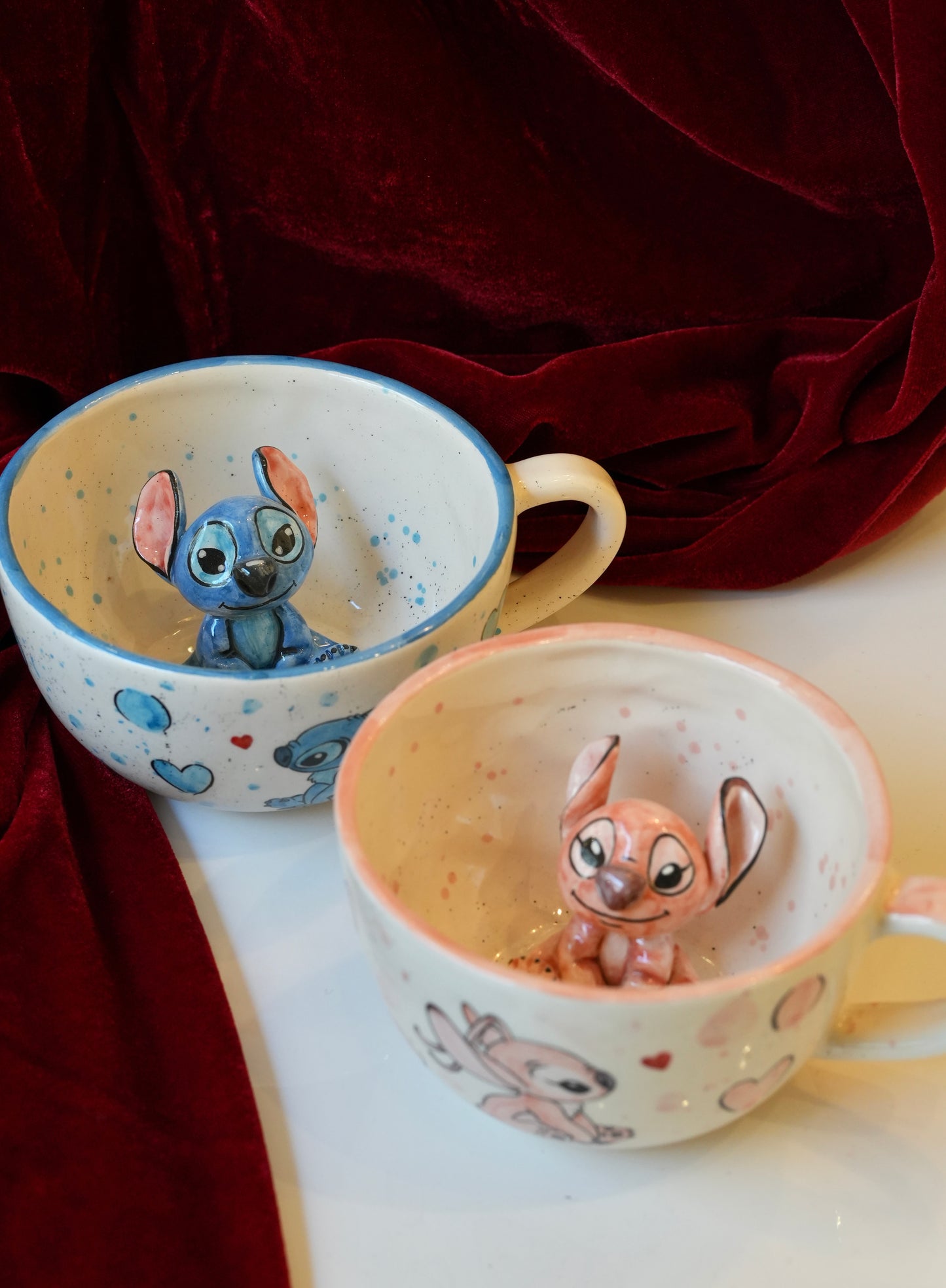 Stitch couple mugs