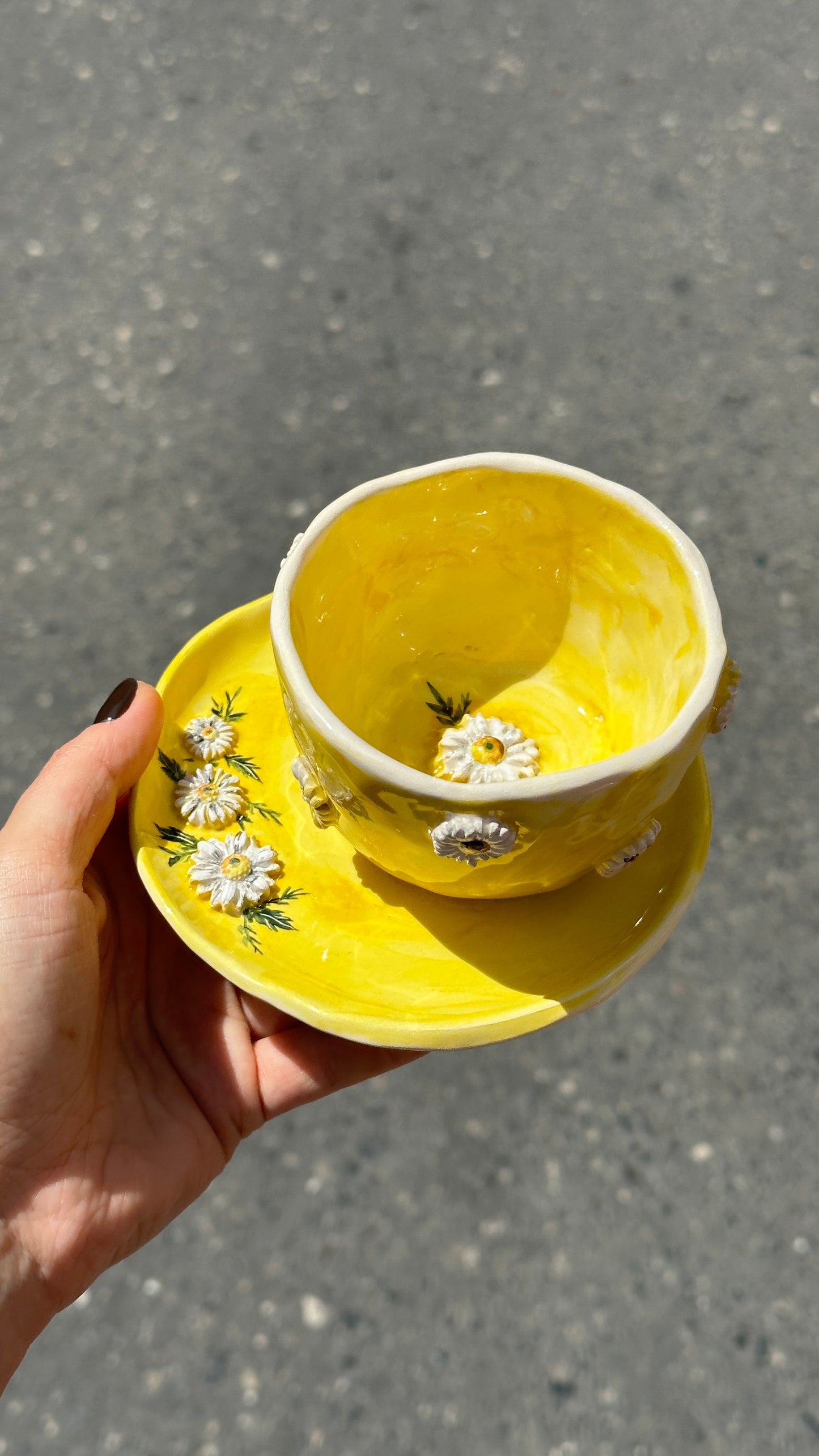 Handmade daisy mug🌼