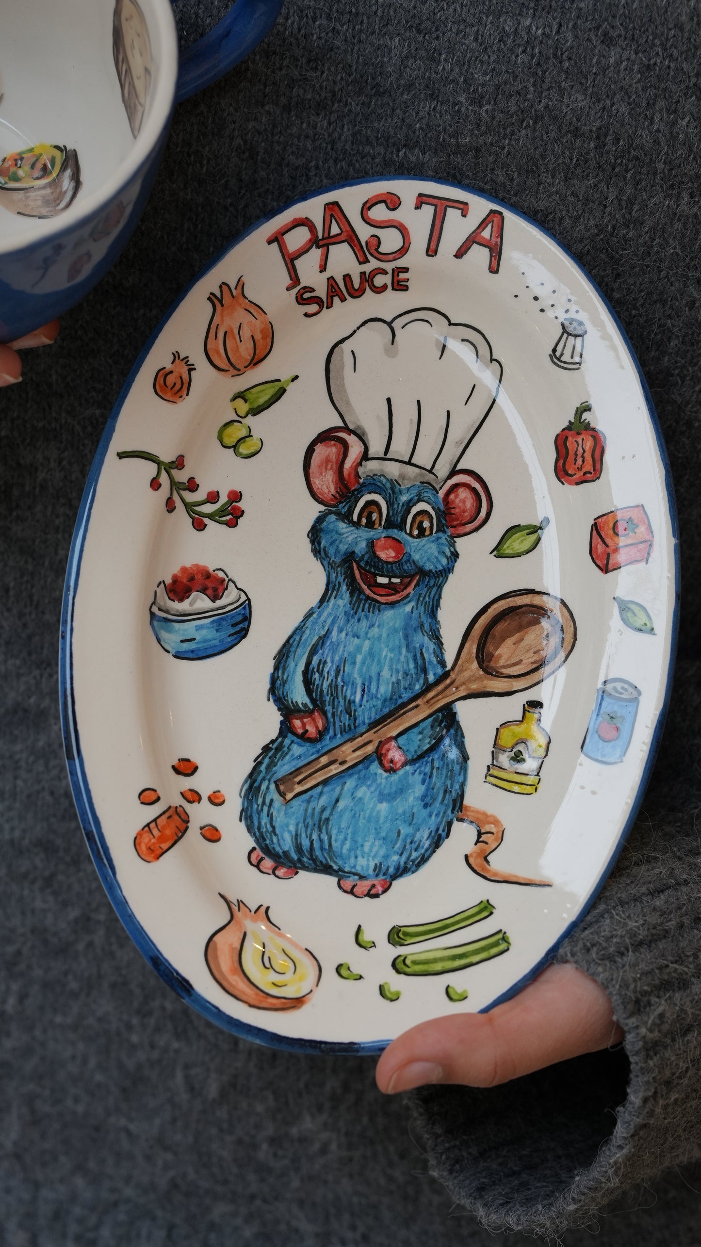ratatouille cup and plate