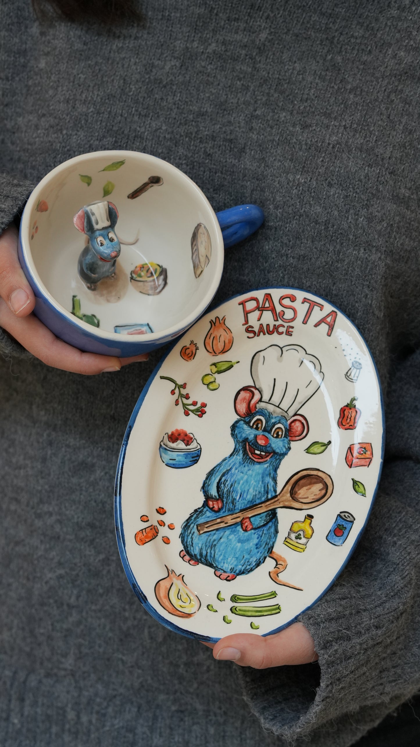 ratatouille cup and plate
