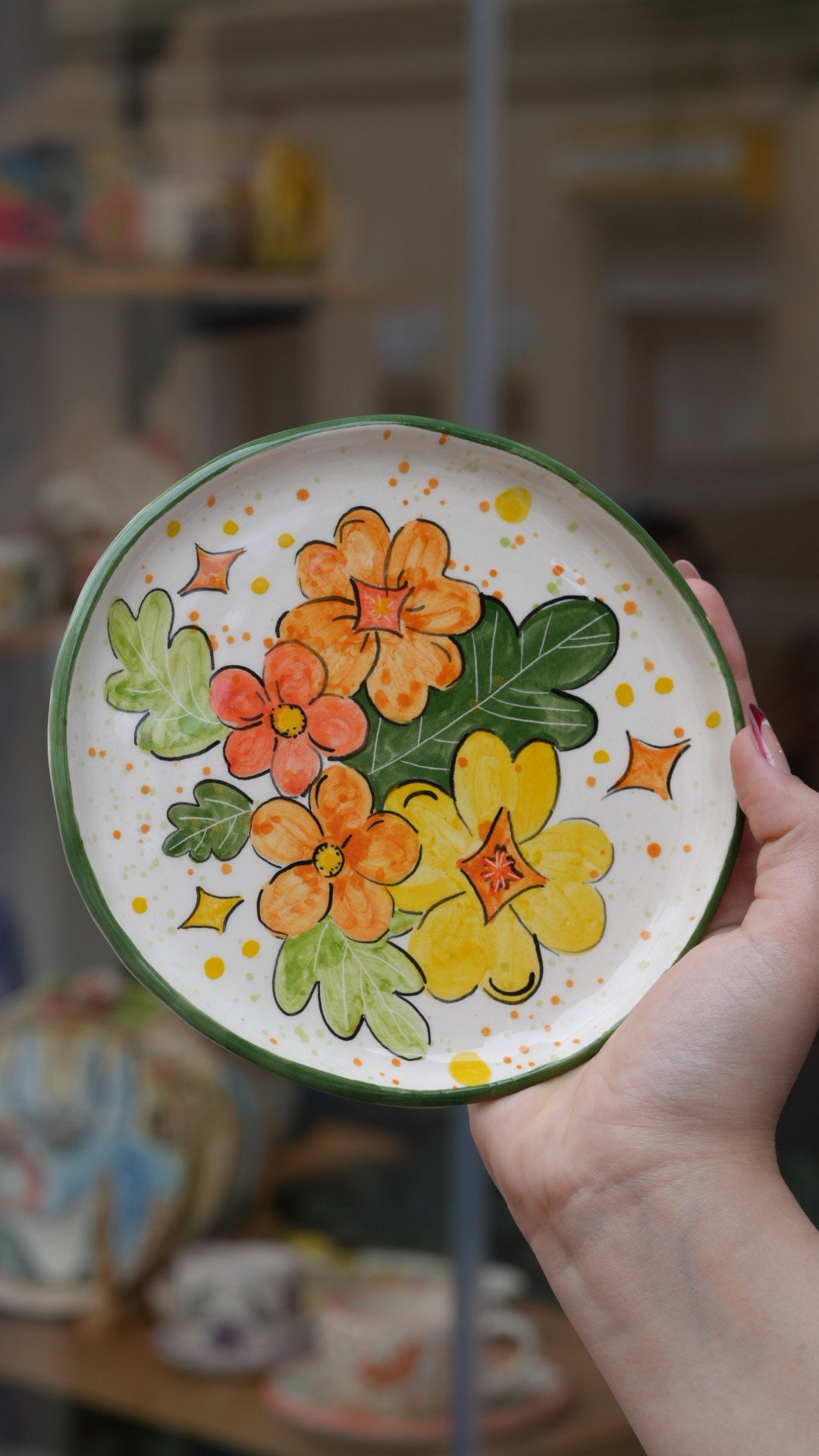 handmade flower plate 🌸🌼🌺