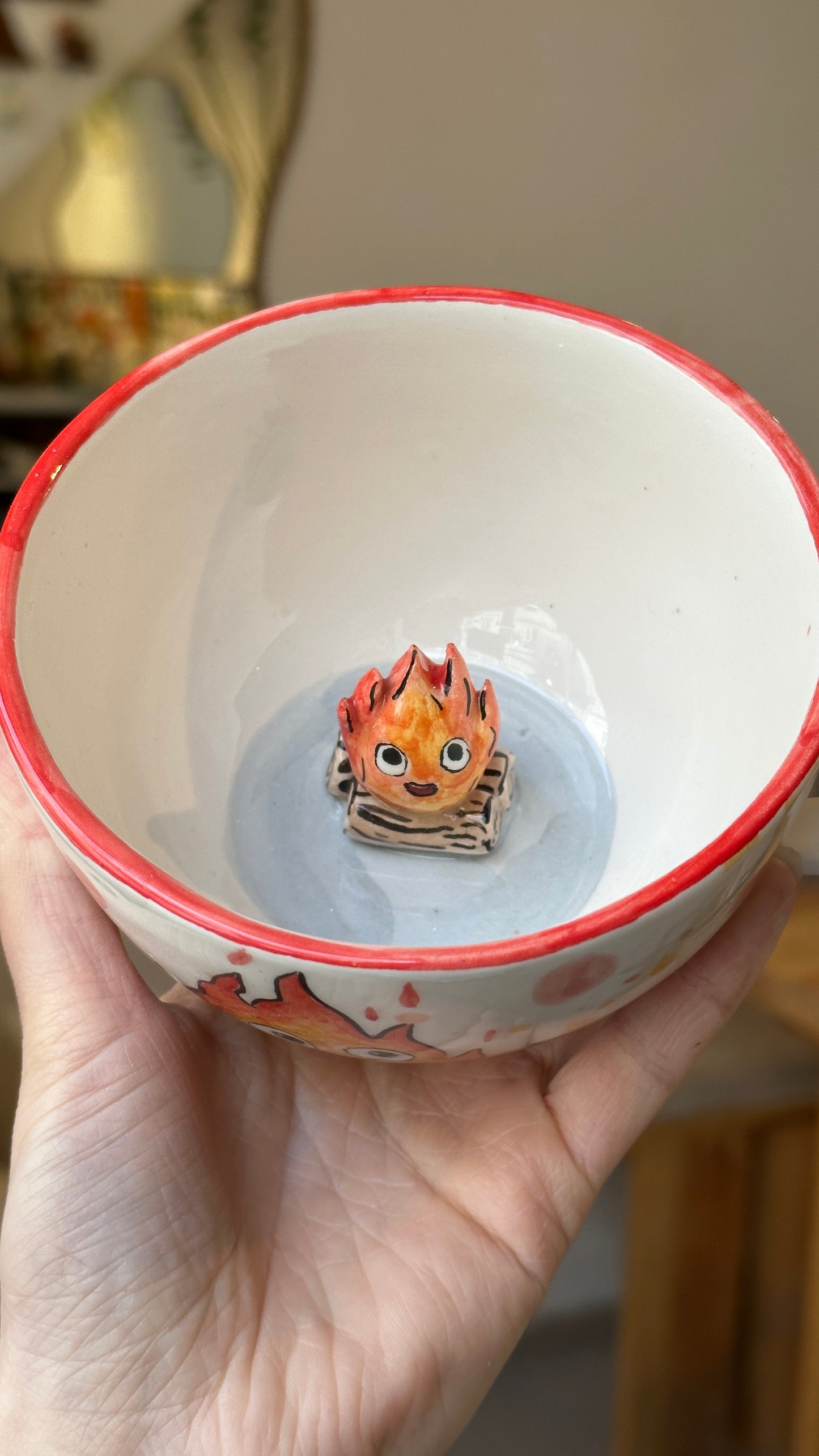 Calcifer handmade mug