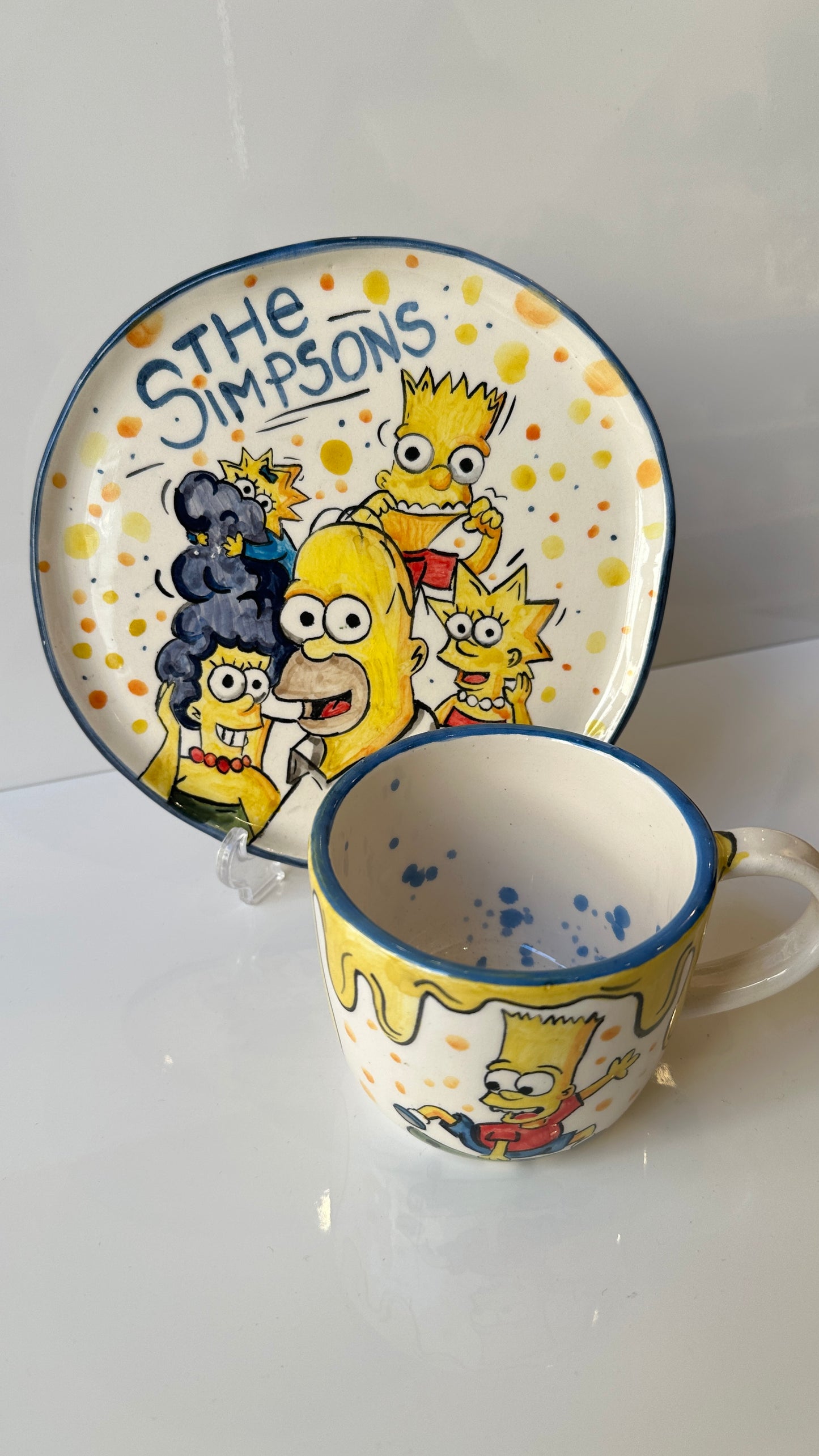 The simpsons plate and mug