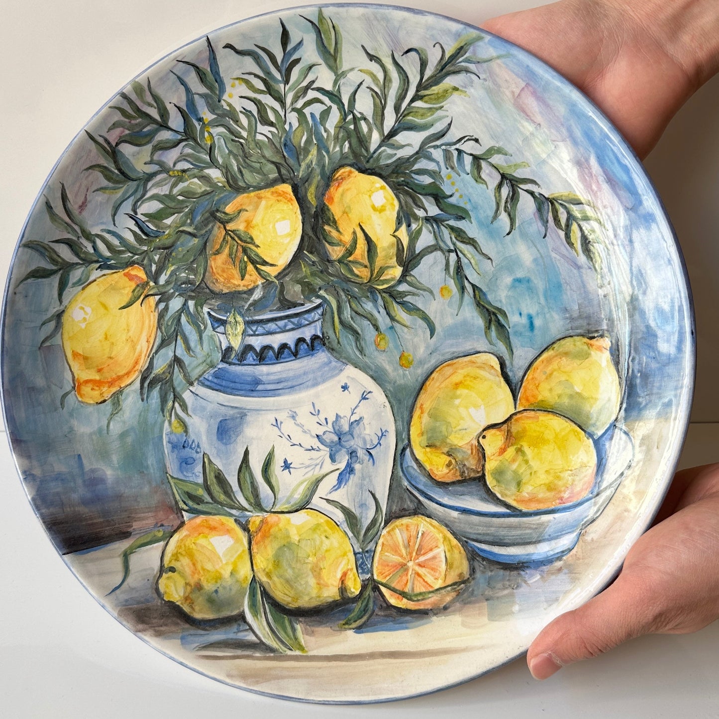 Lemon landscape plate