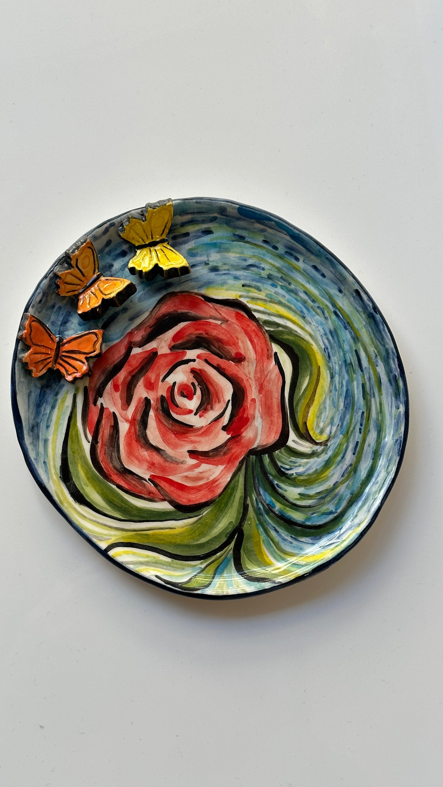 Flower art plate