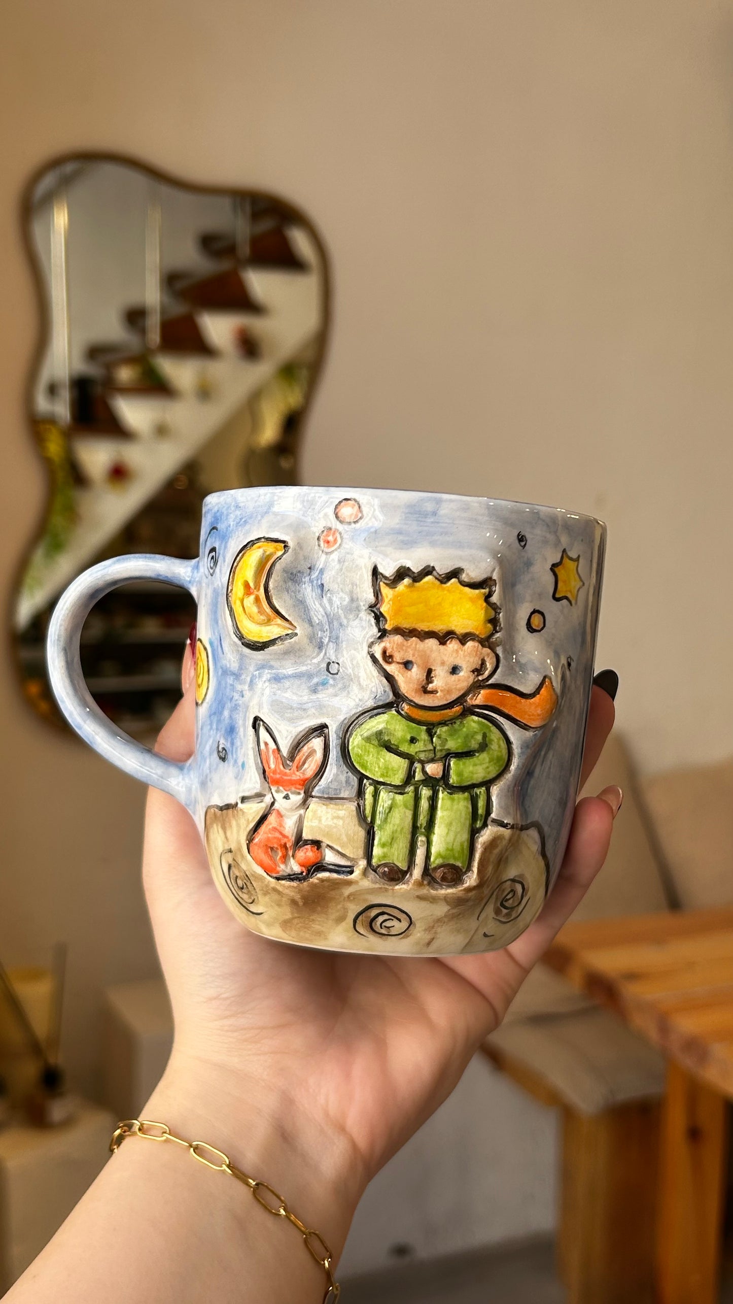 handmade little prince mug 🩵✨