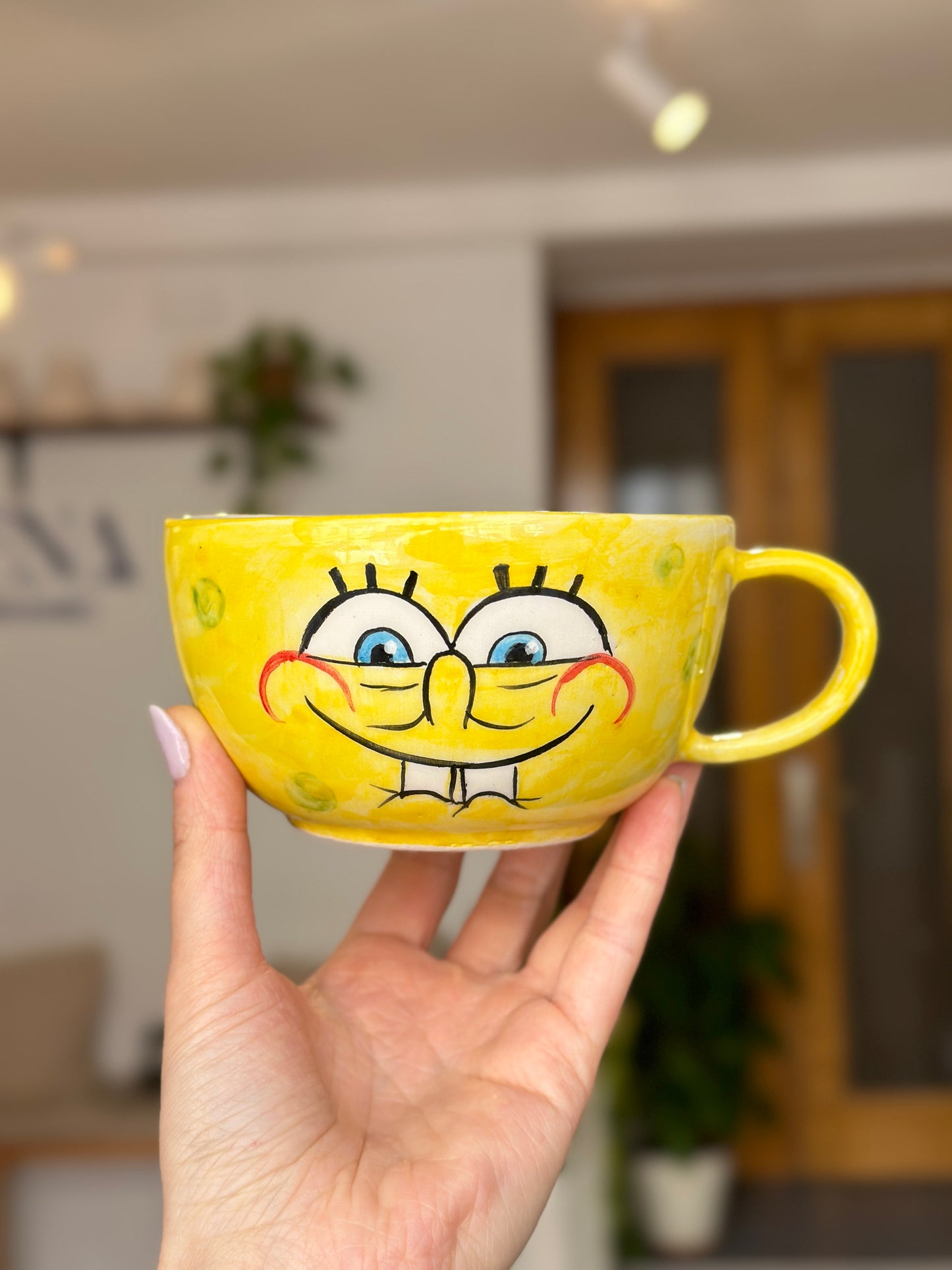 handmade spongebob mug