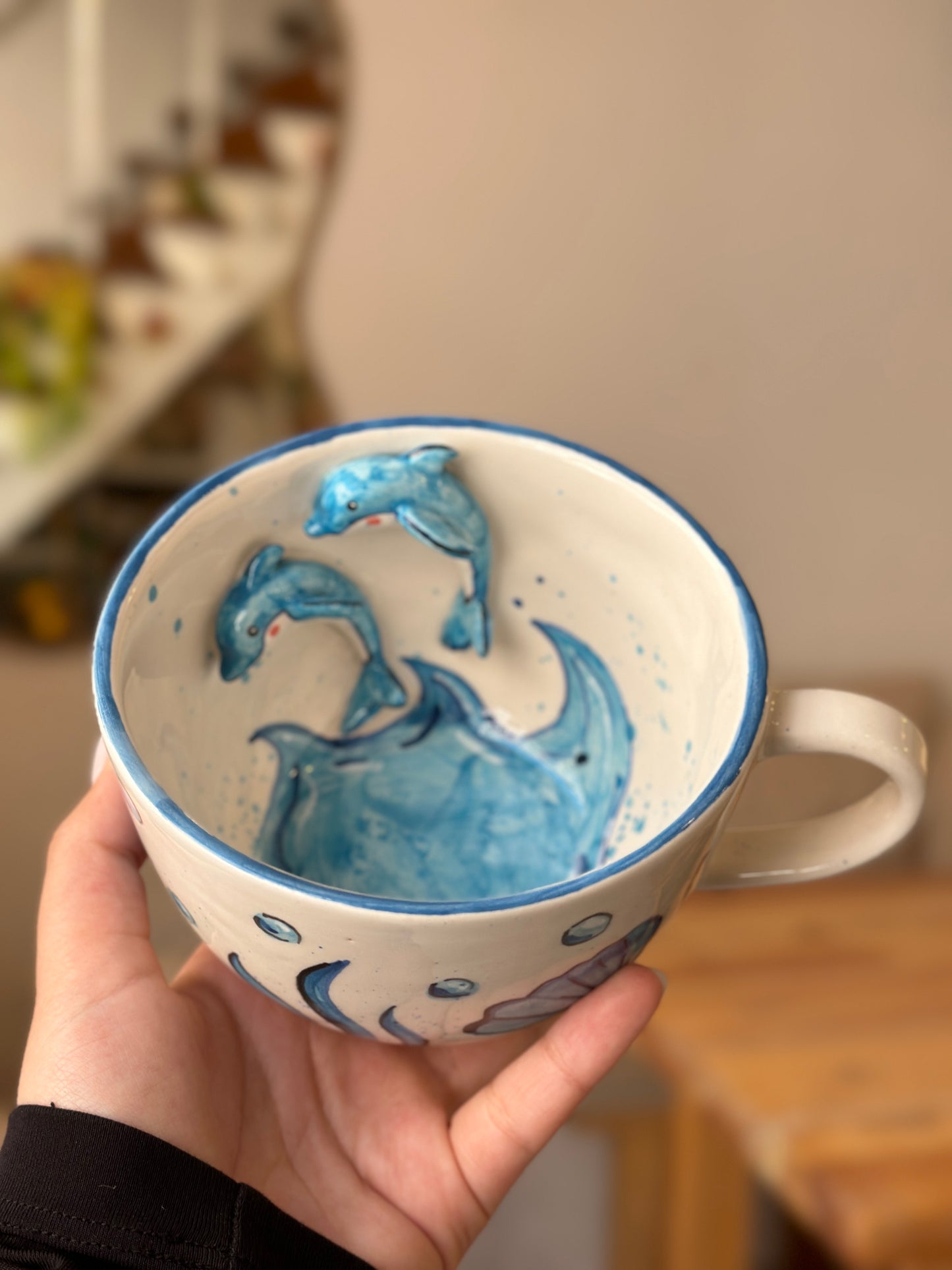 handmade dolphin mug 🩵
