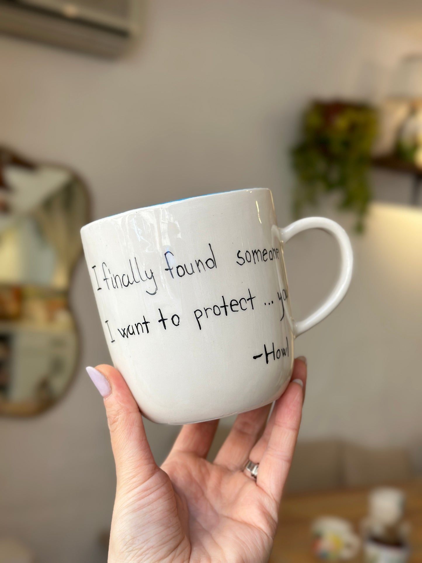 handmade howl mug 🩵