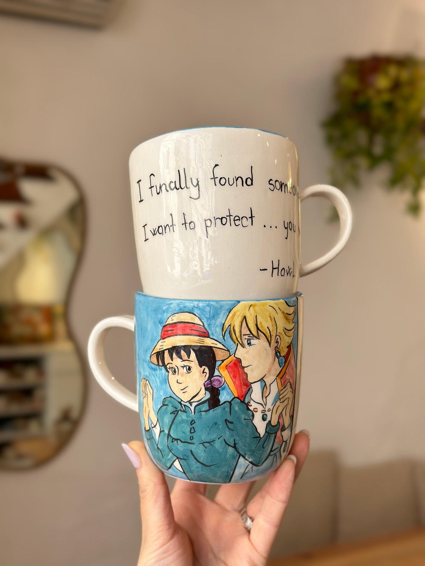 handmade howl mug 🩵
