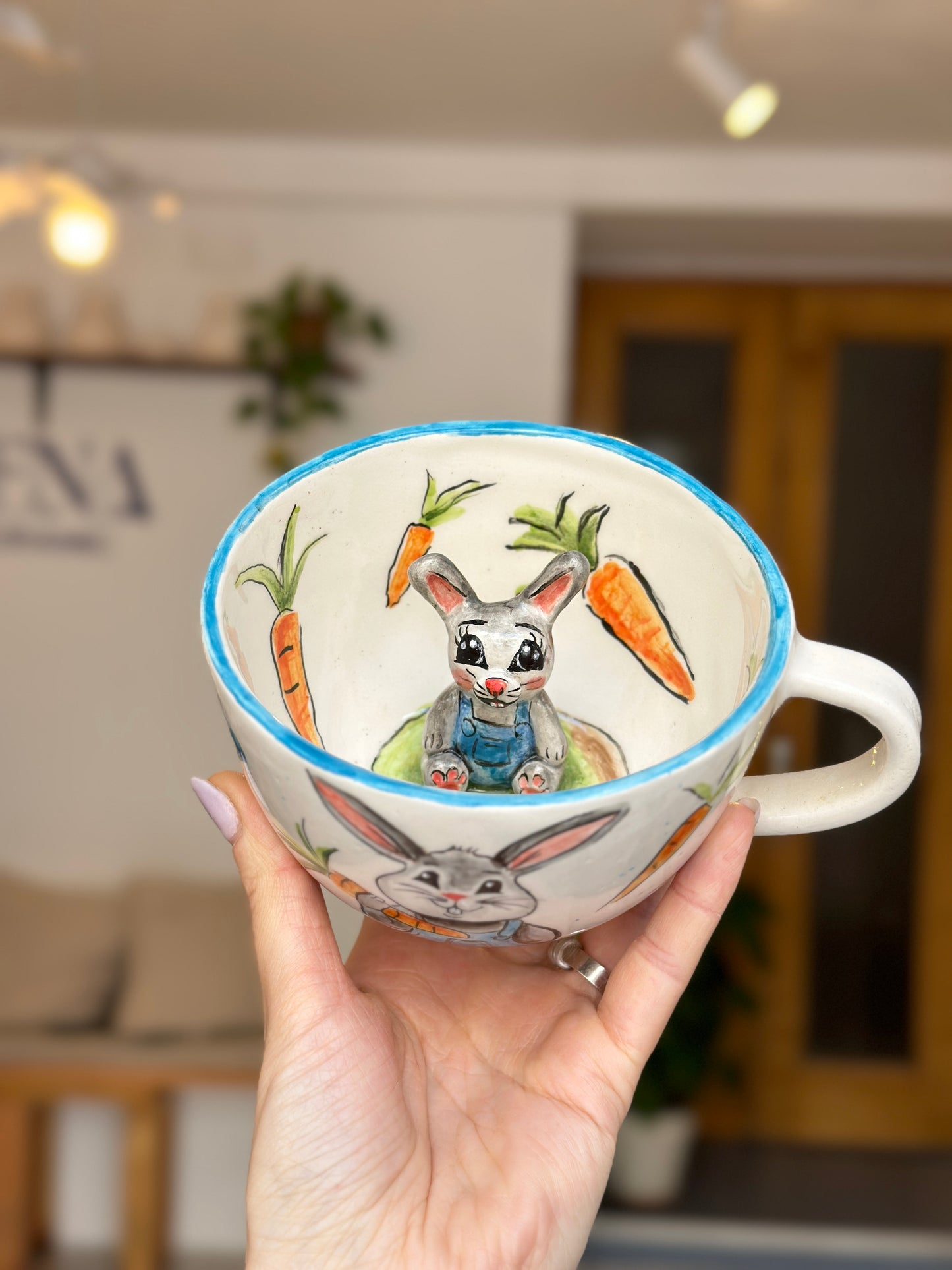 handmade rabbit mug 🐰