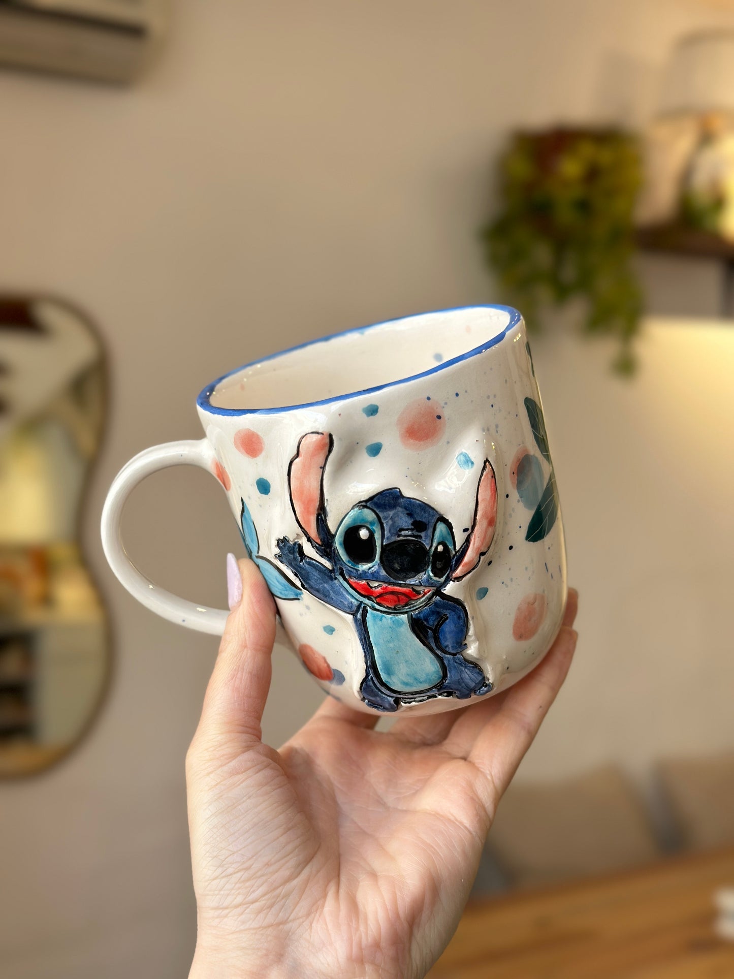 Stitch handmade ceramig mug