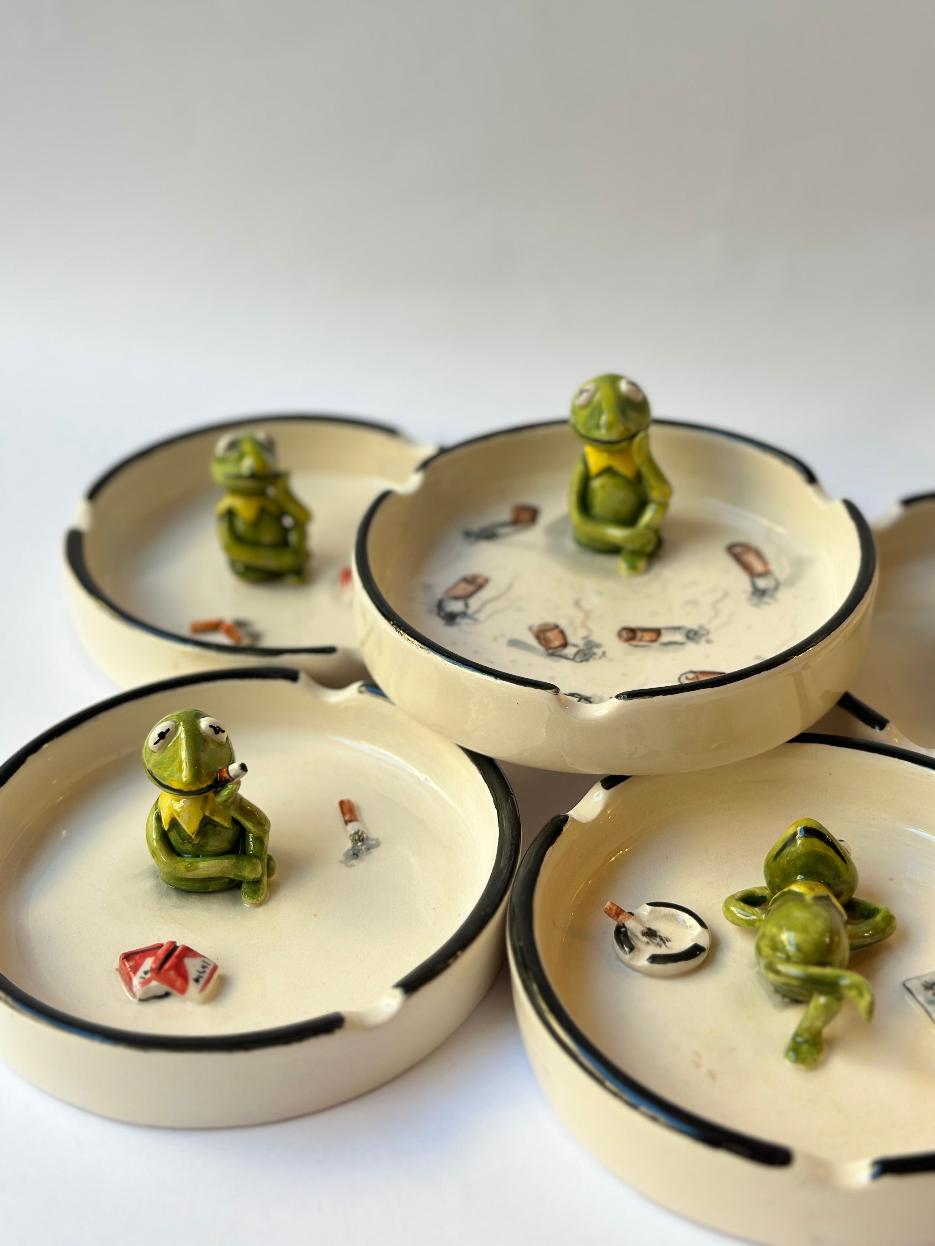 Kermit handmade ashtray