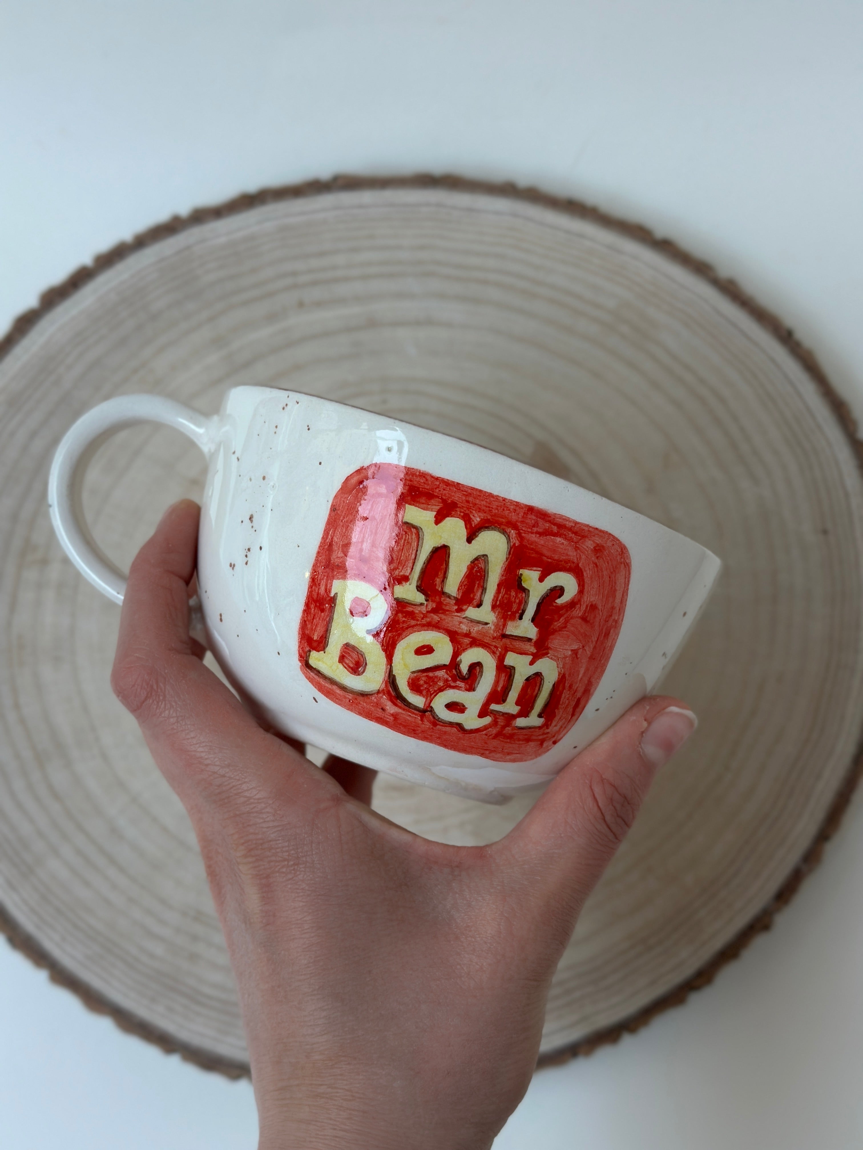 Mr.Bean handmade mug