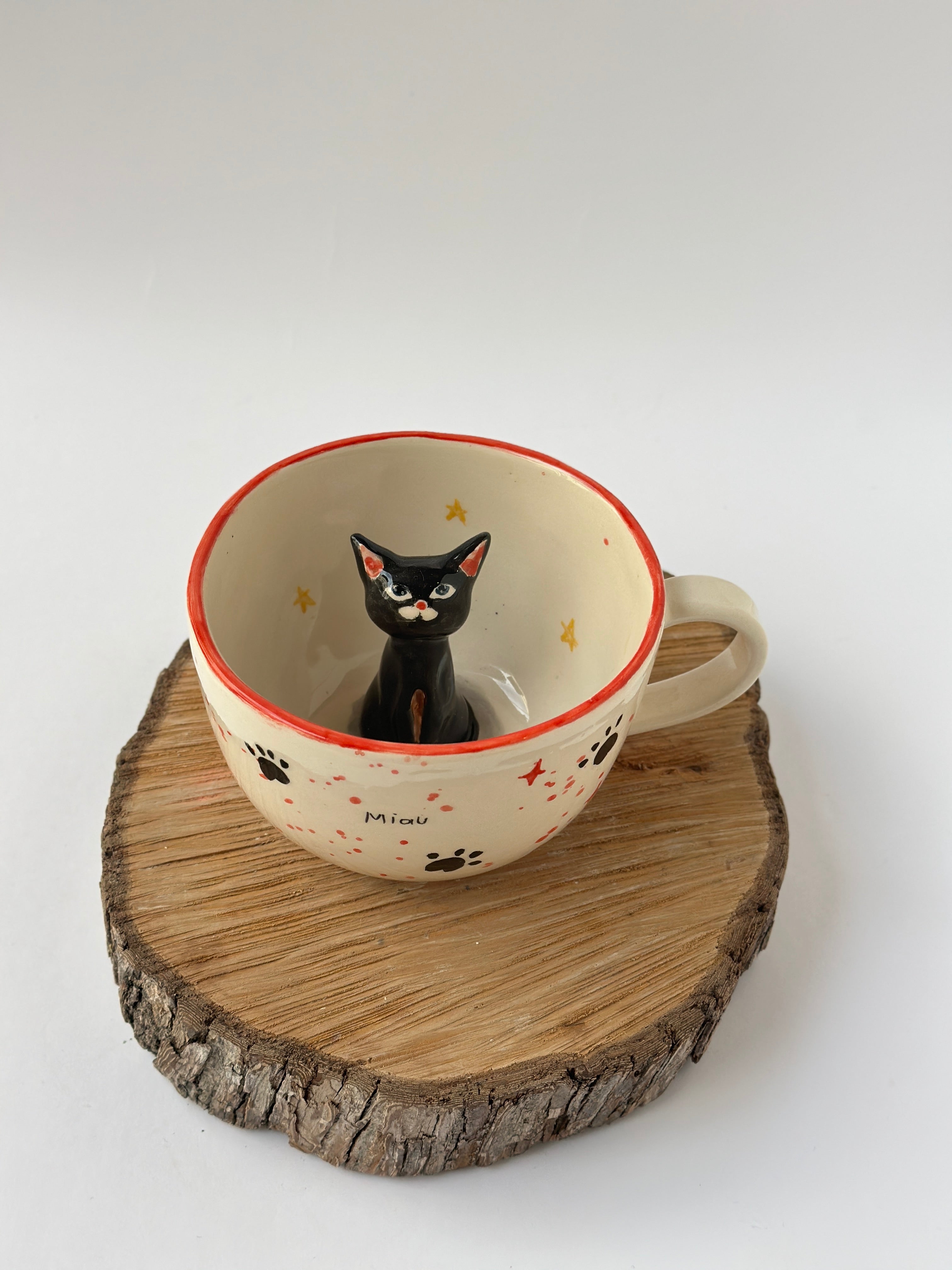 Cat handmade mug