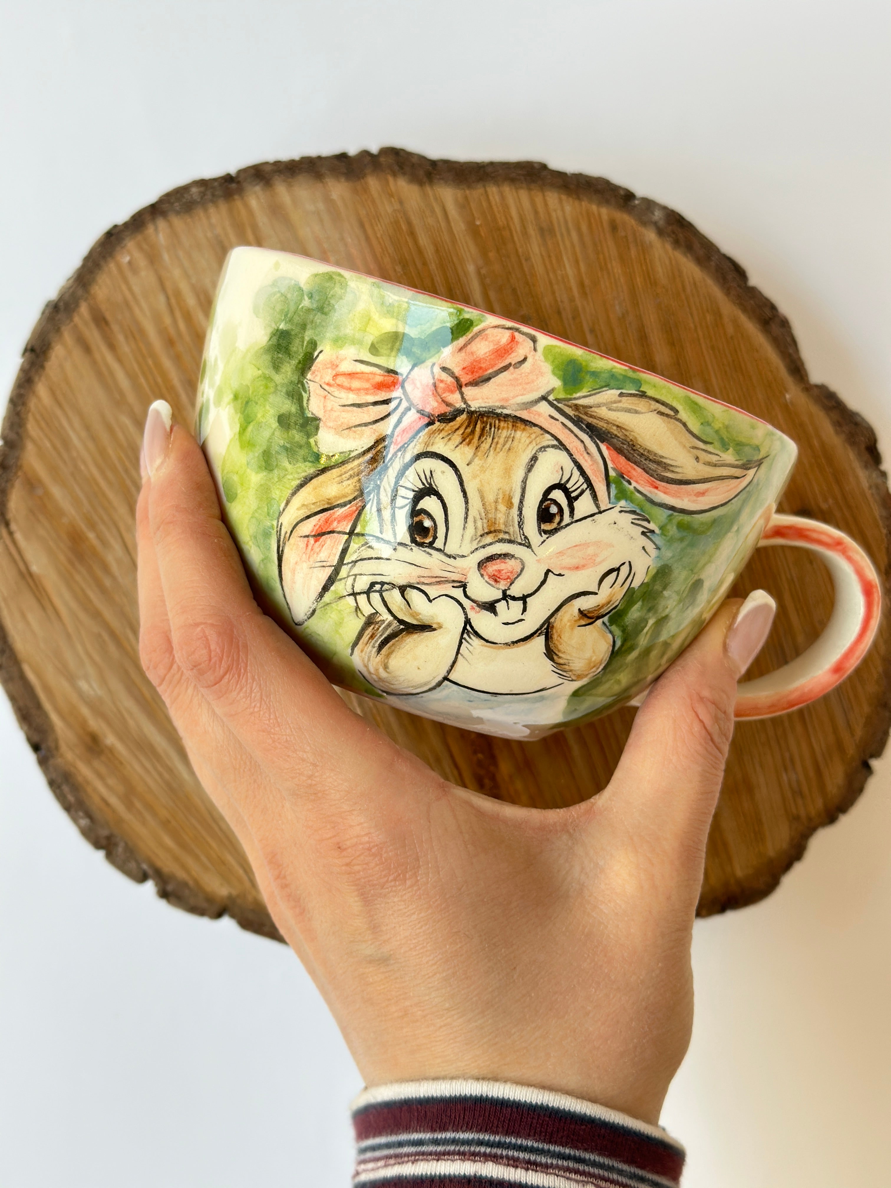 Rabbit handmade mug