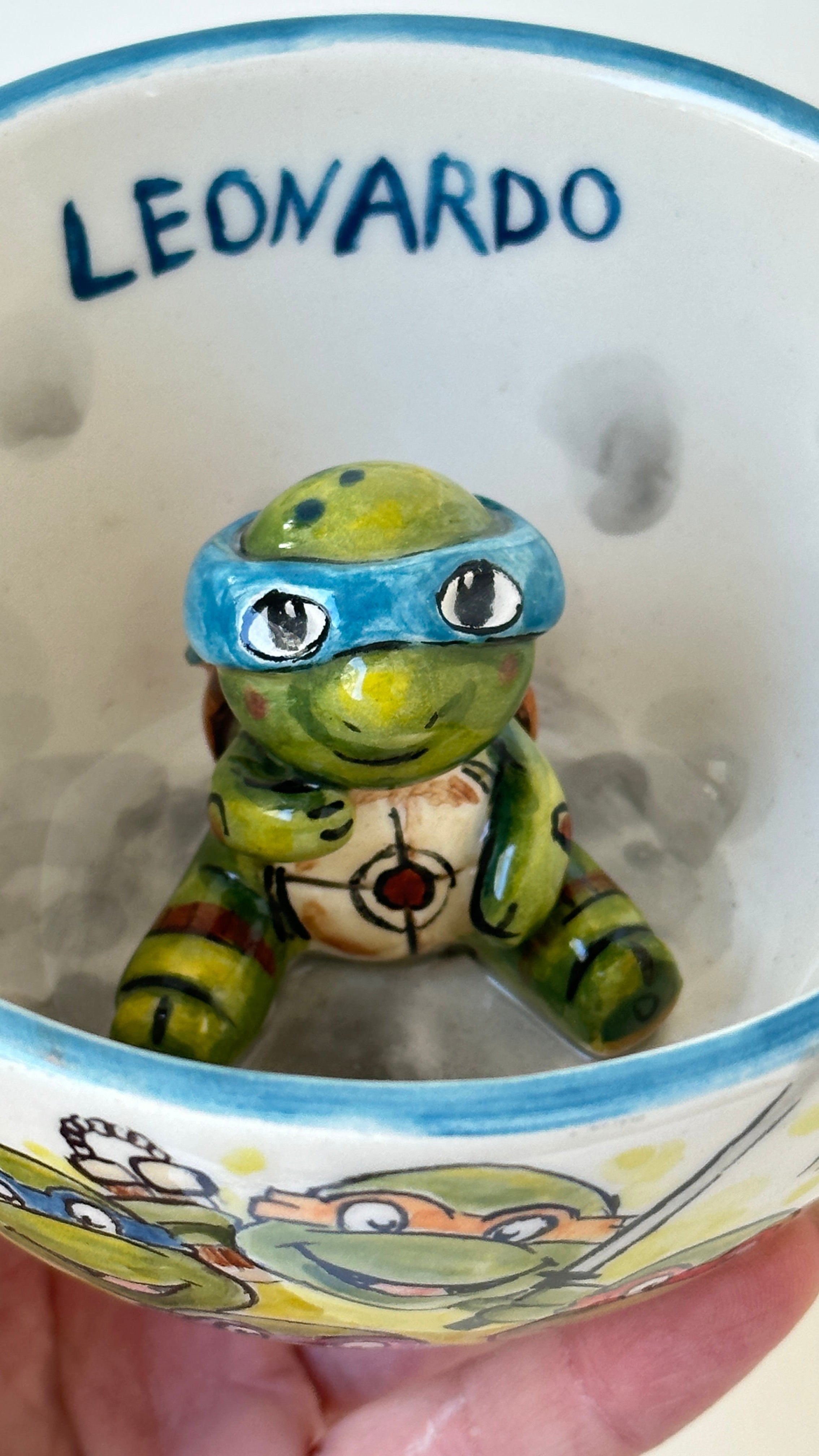 Warrior Turtle handmade mug