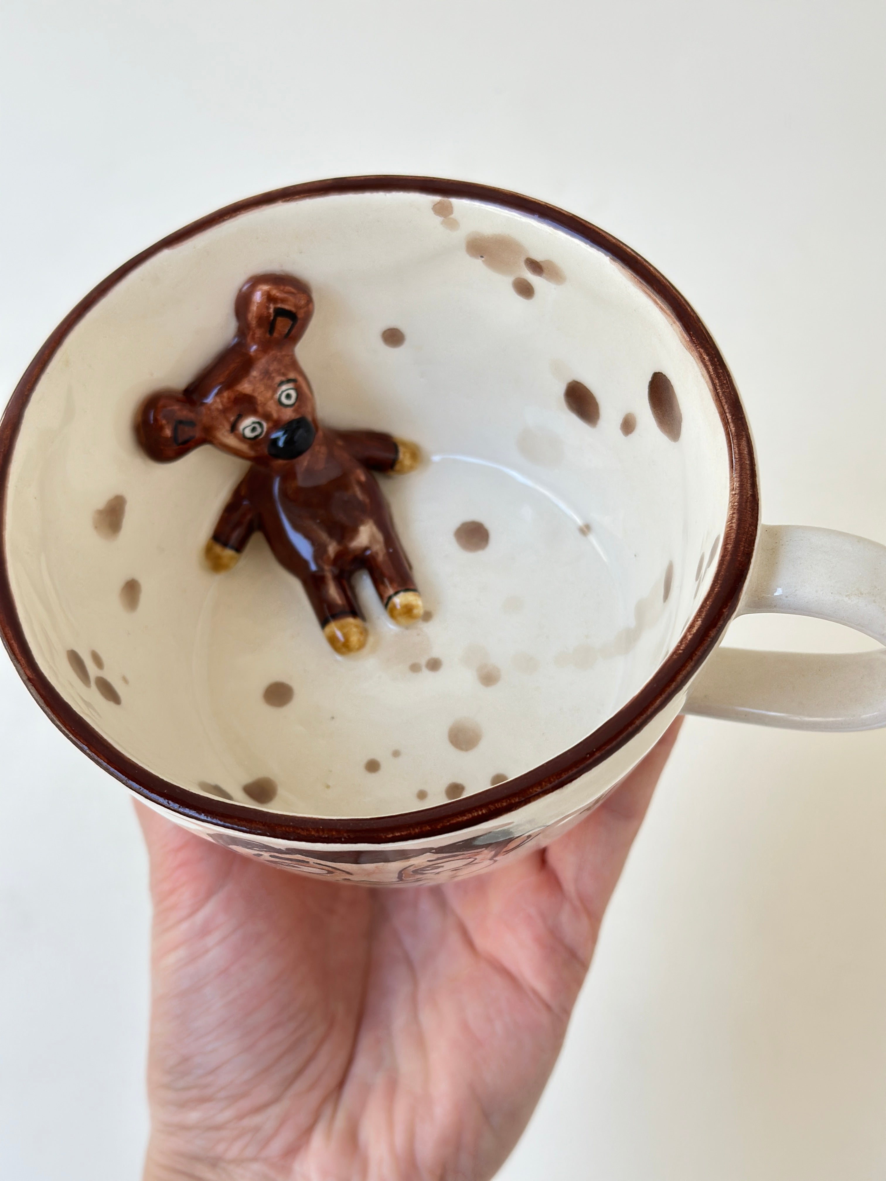 Teddy handmade mug ceramic