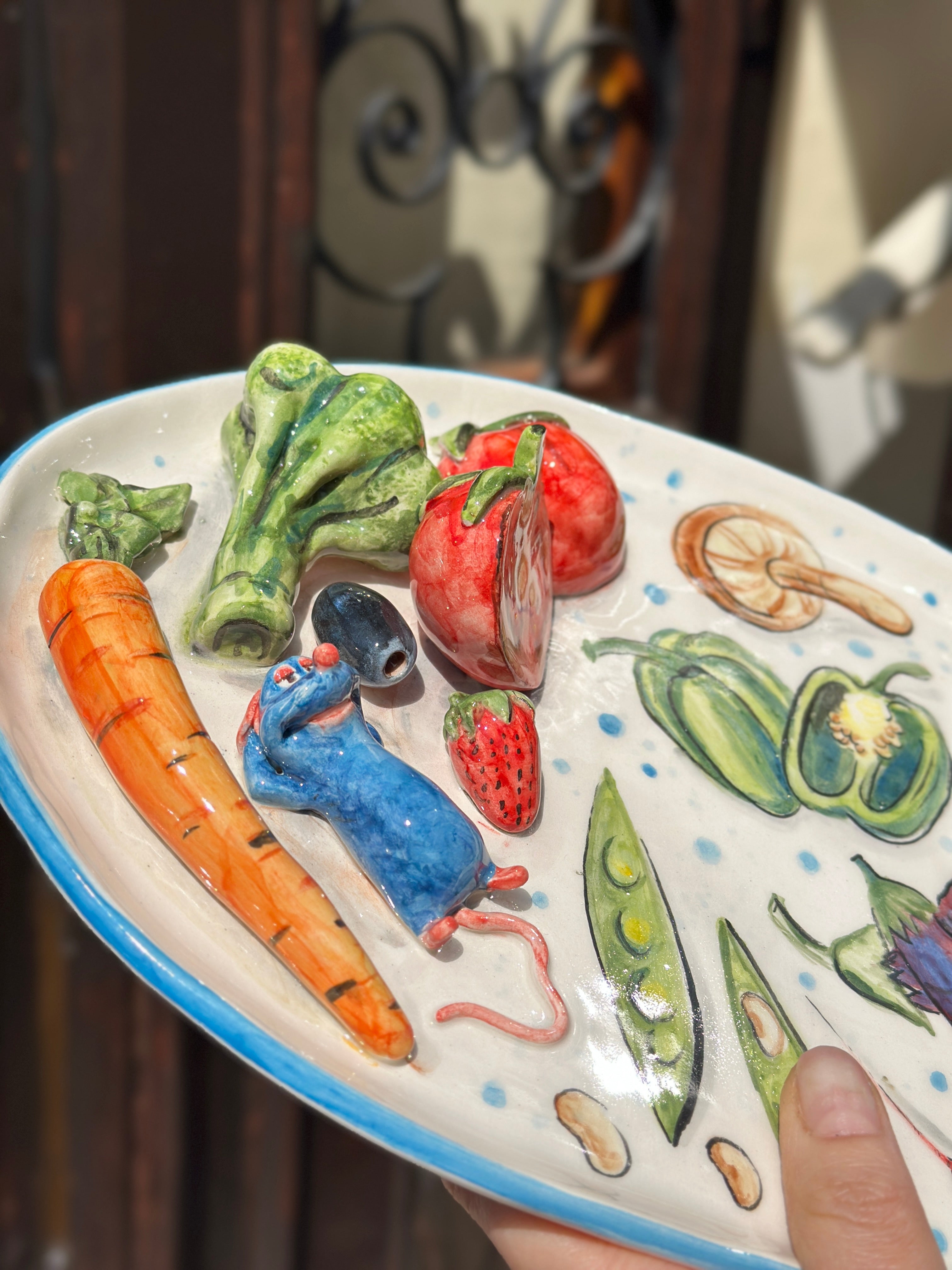 Ratatouille handmade plate