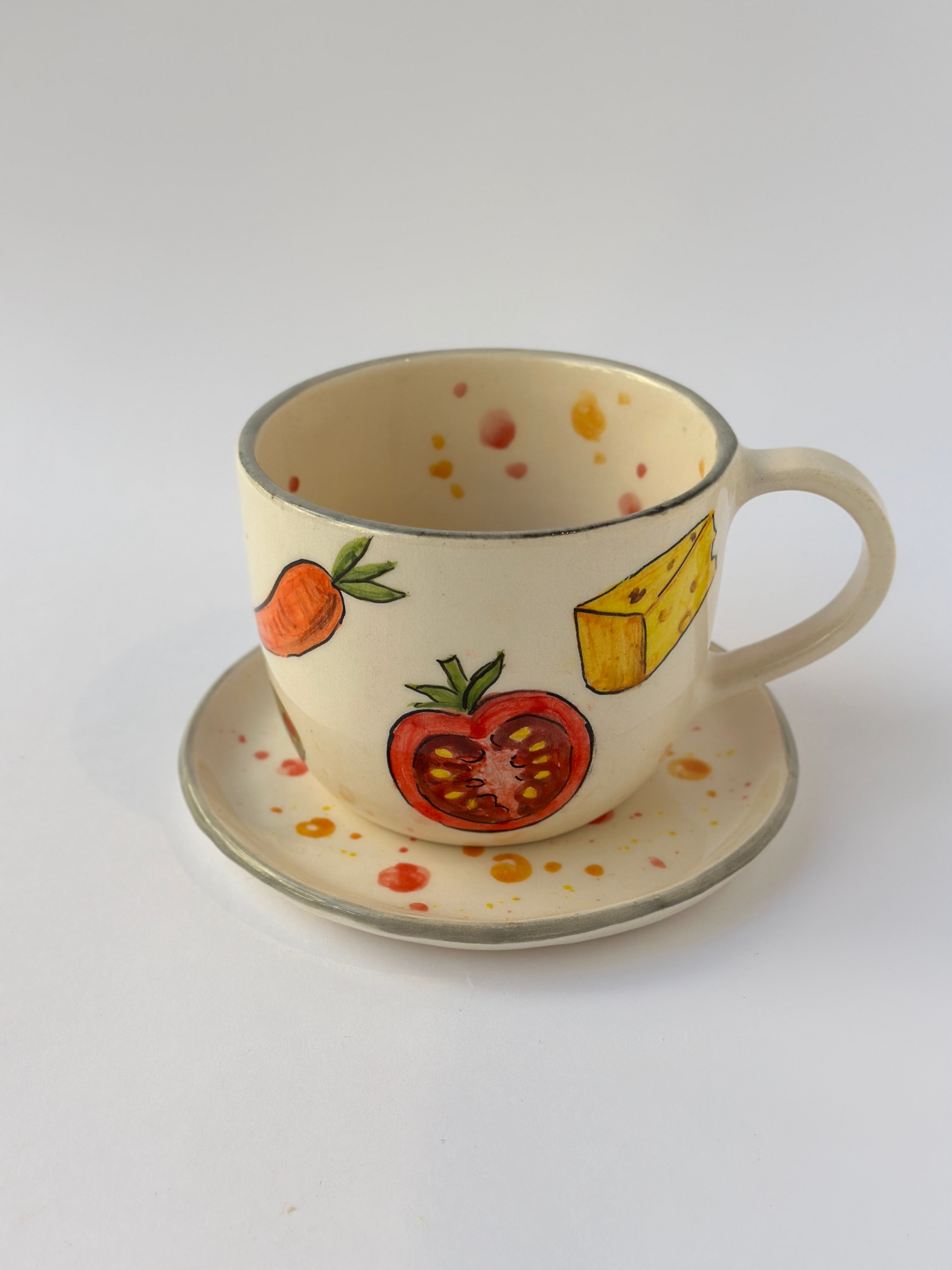 Ratatouille handmade mug and plate