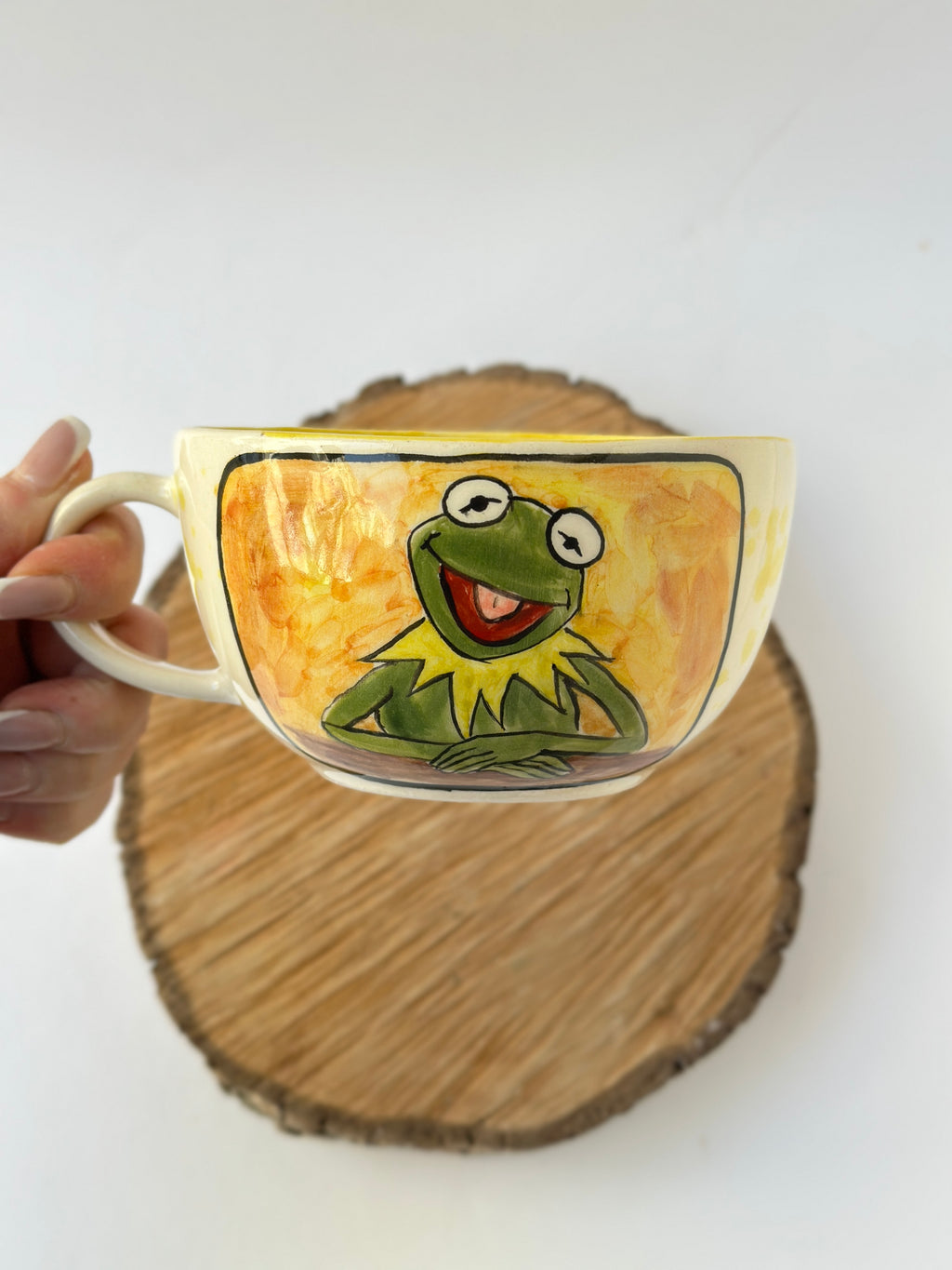 Kermit handmade mug