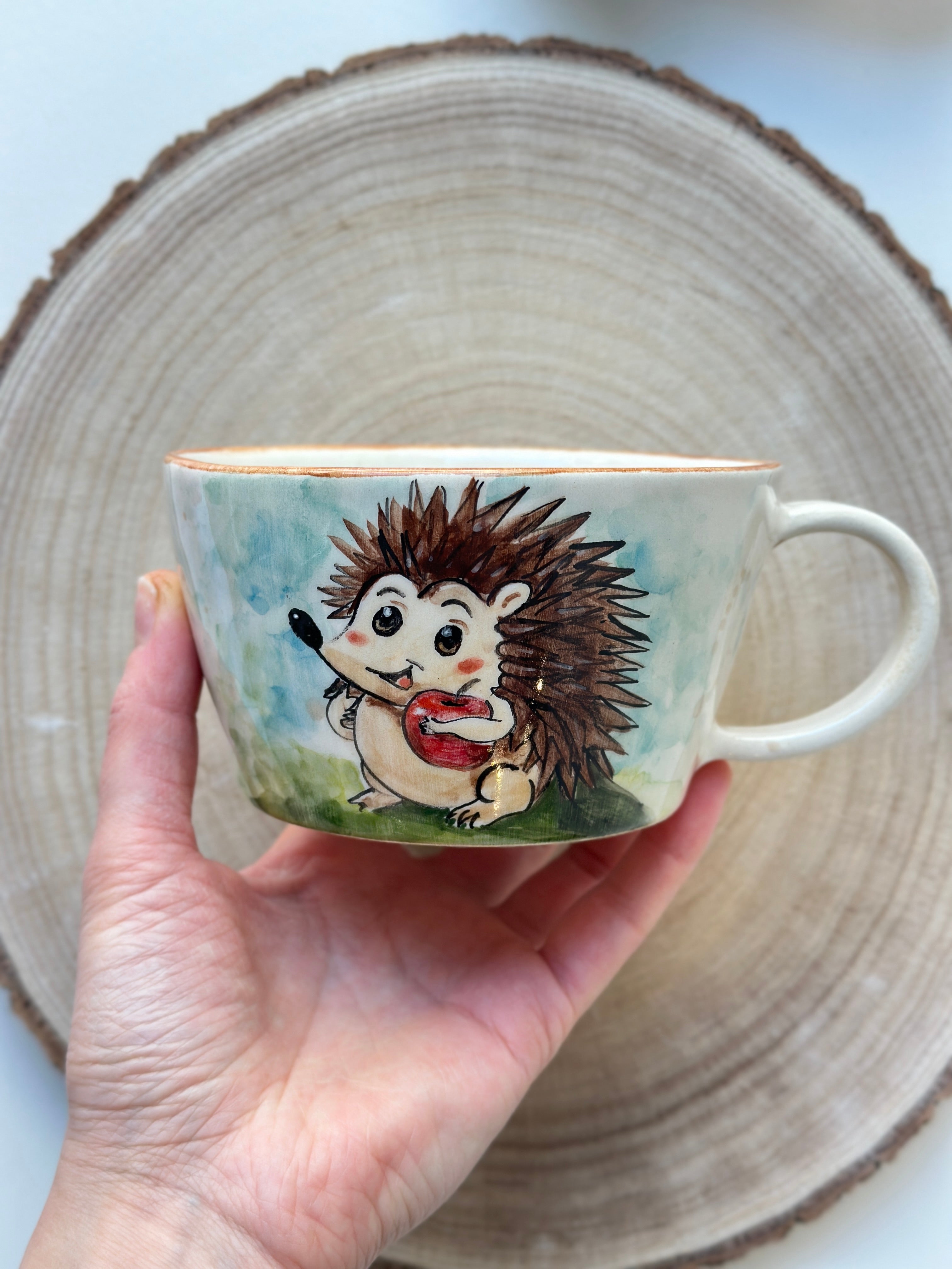 Hedgehog Handmade mug