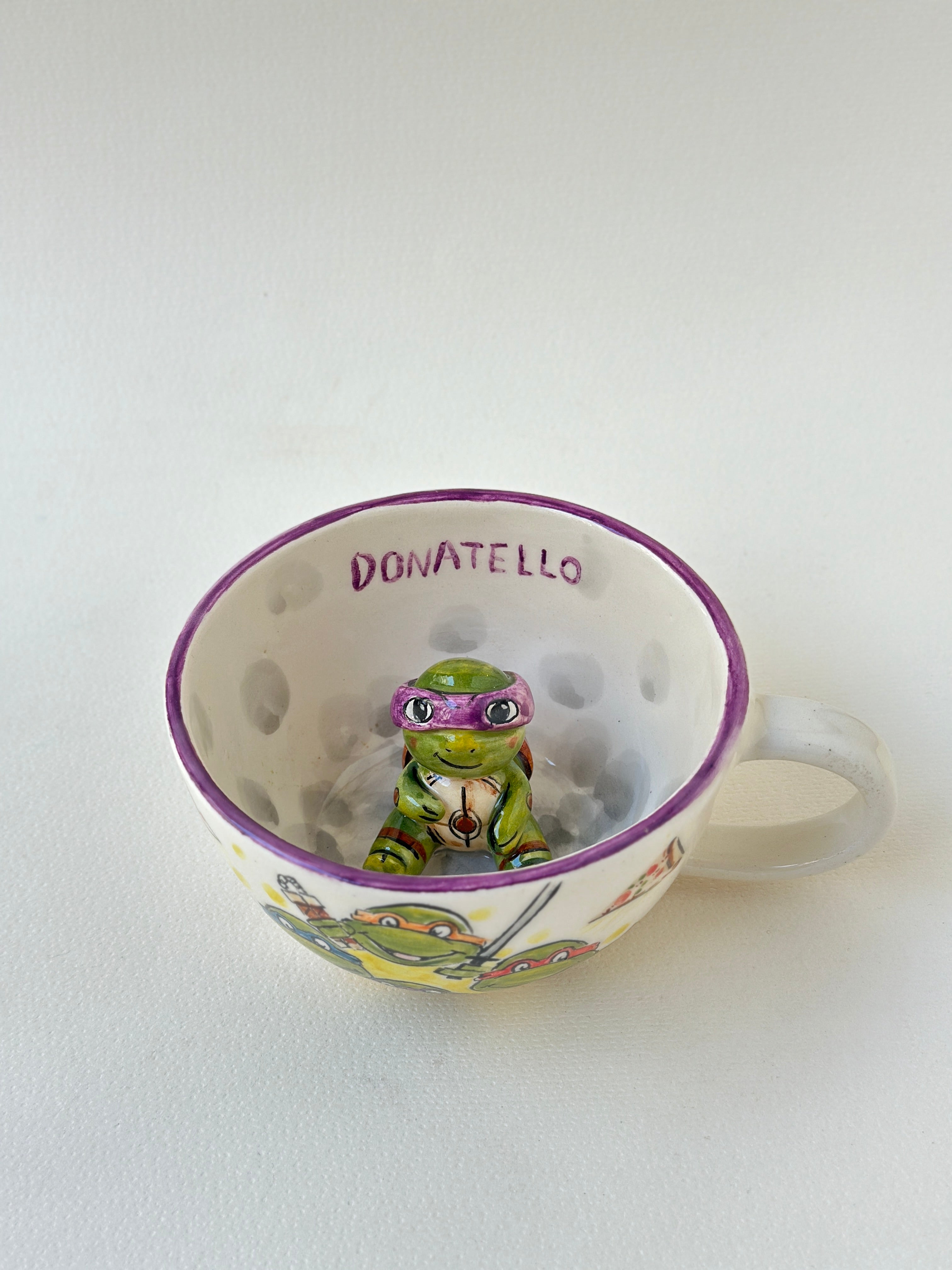 Warrior Turtle handmade mug