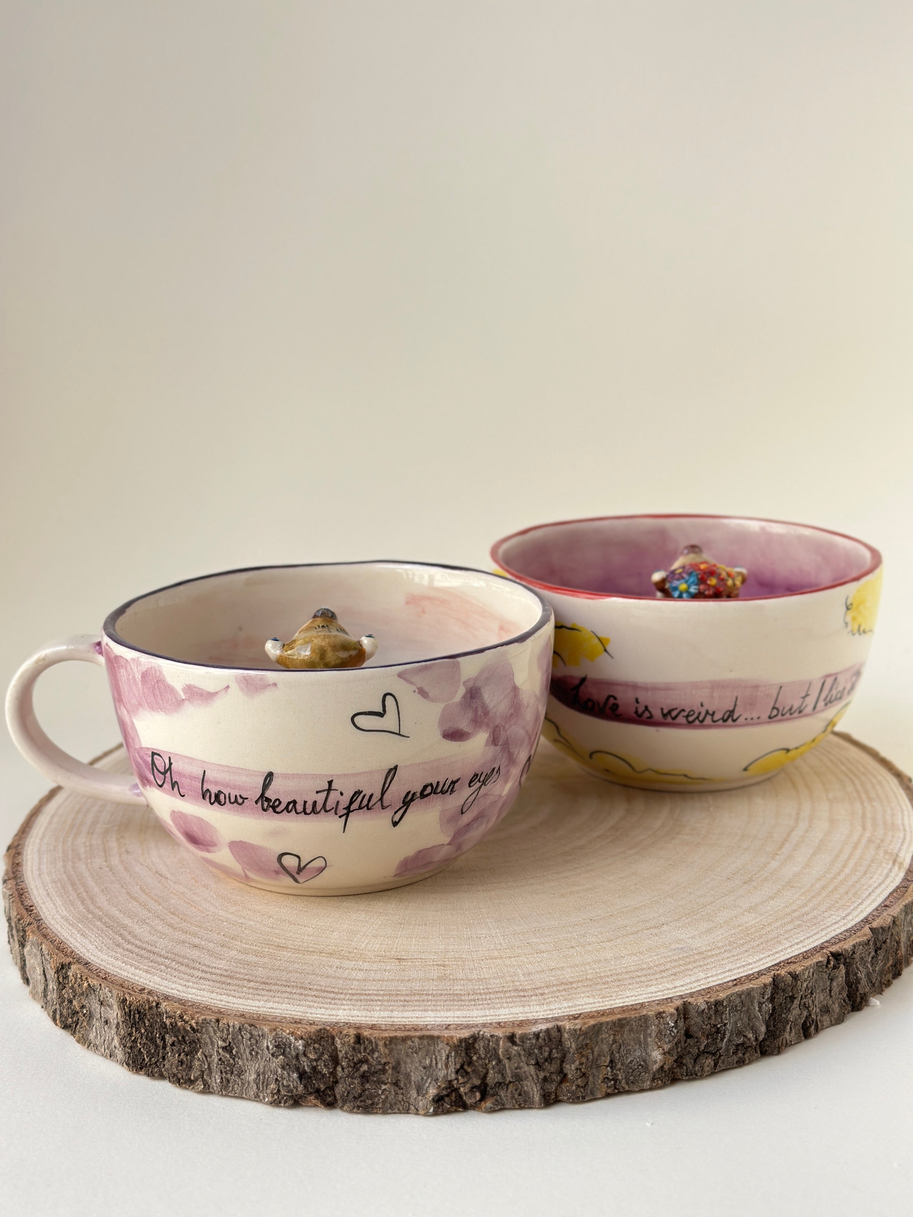 Sid and Brooke handmade mugs