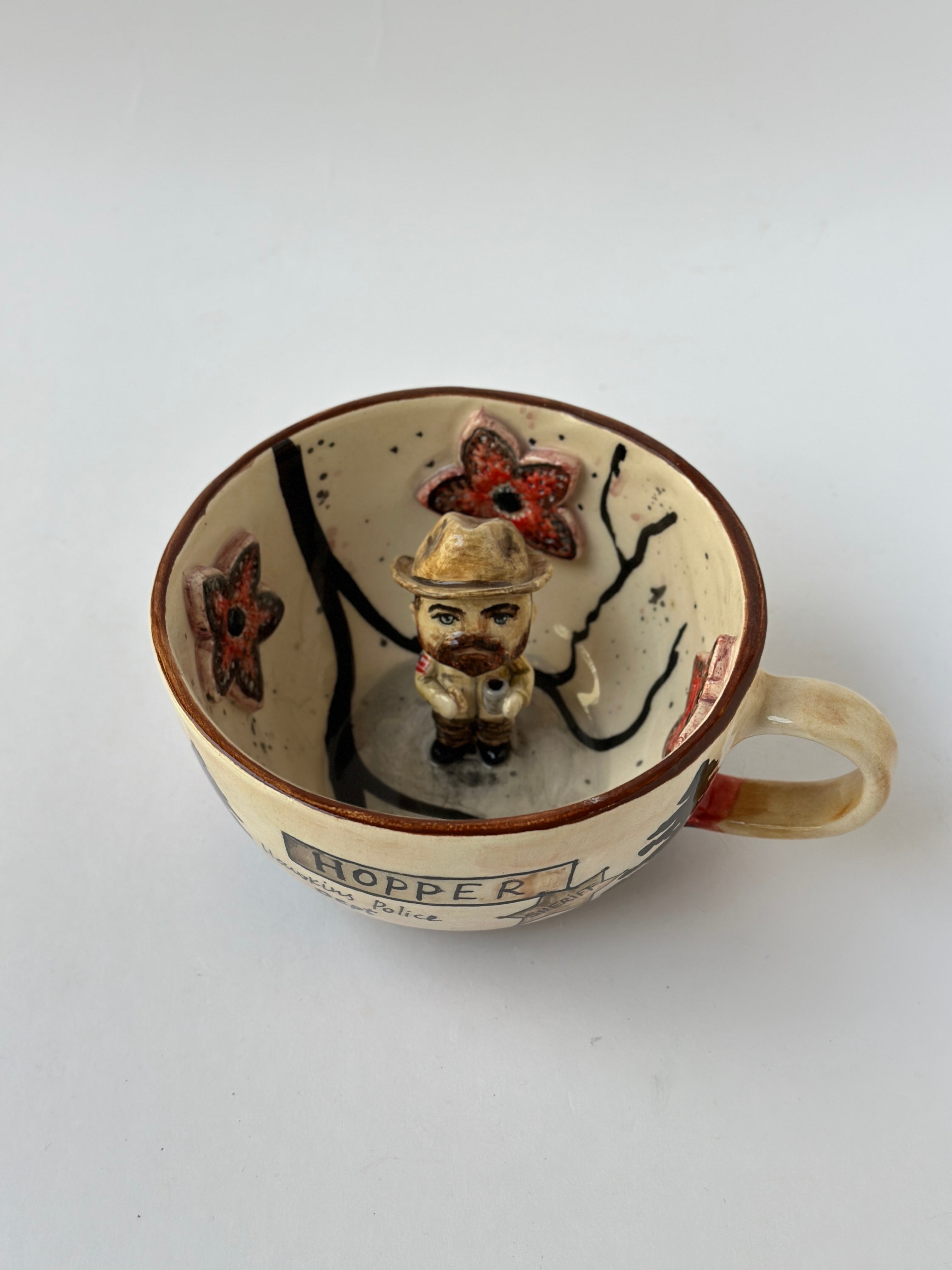 Stranger things Hopper handmade mug