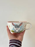 Rabbit handmade mug