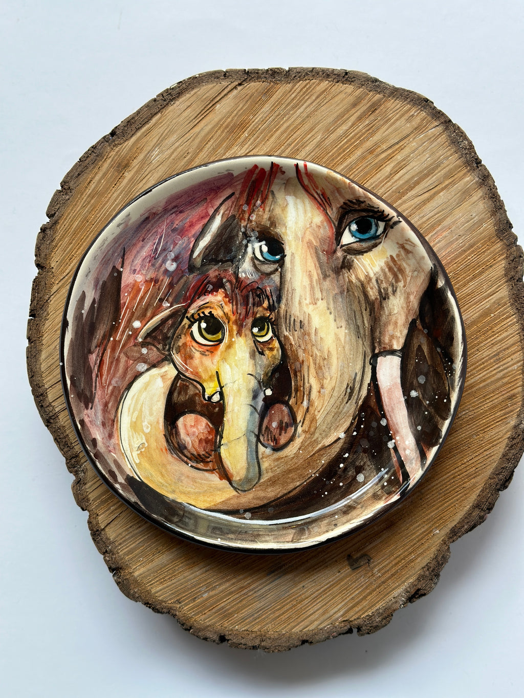 İce age Manny and baby handmade plate