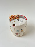 Cat handmade takeaway mug