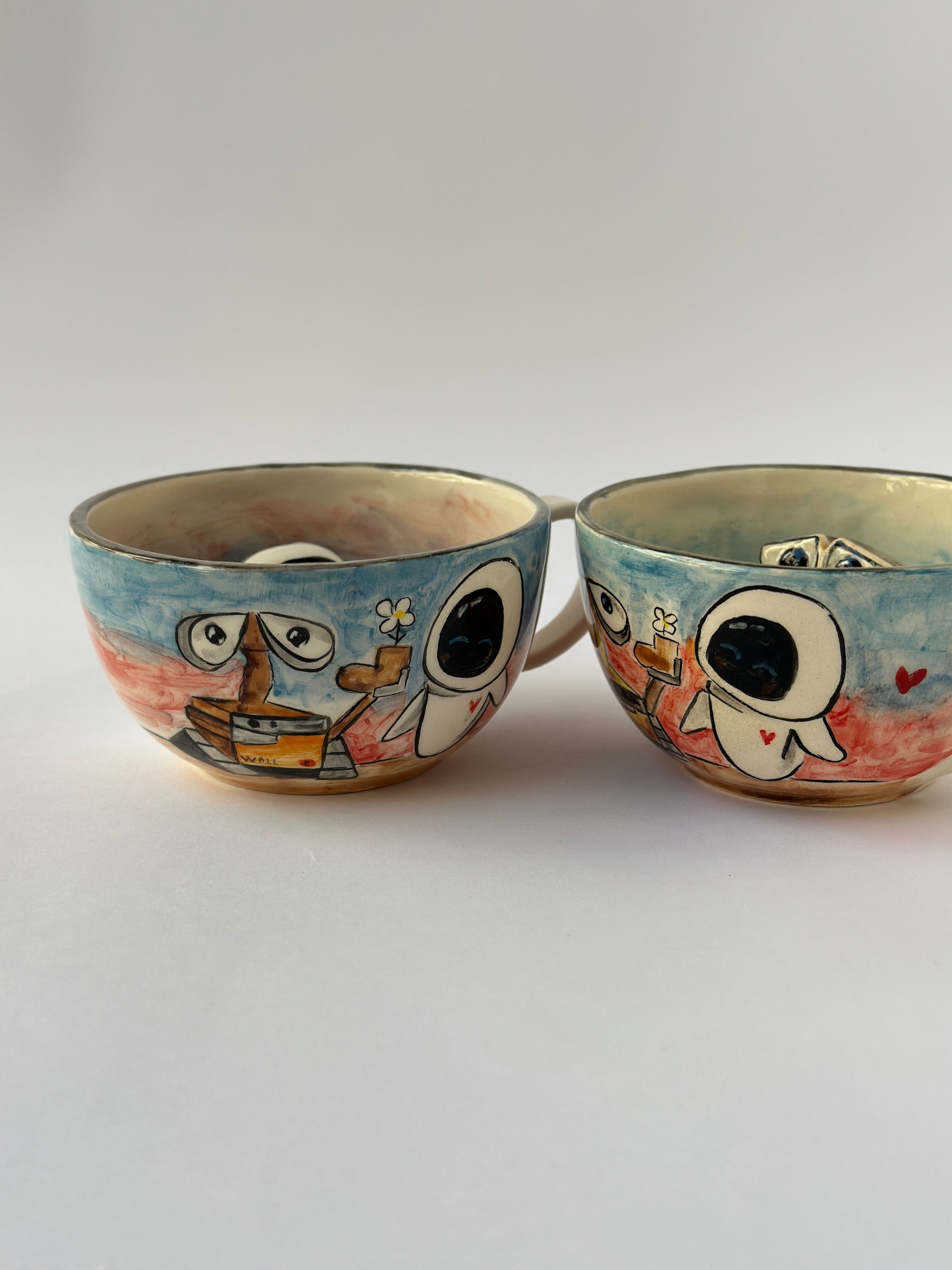 WALL-E handmade mugs