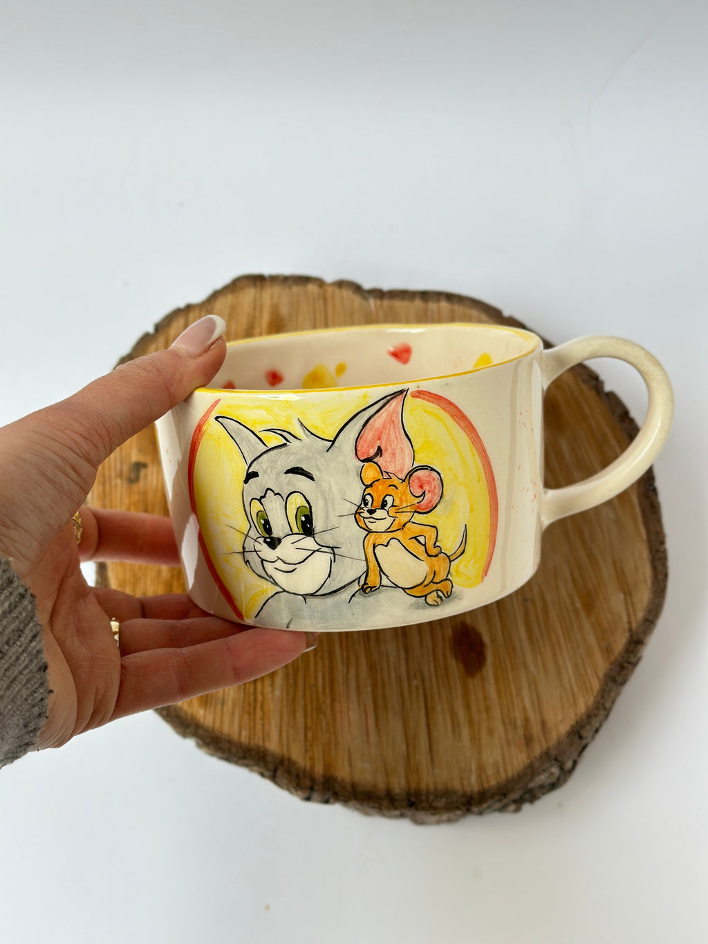 Tom and jerry handmade mug