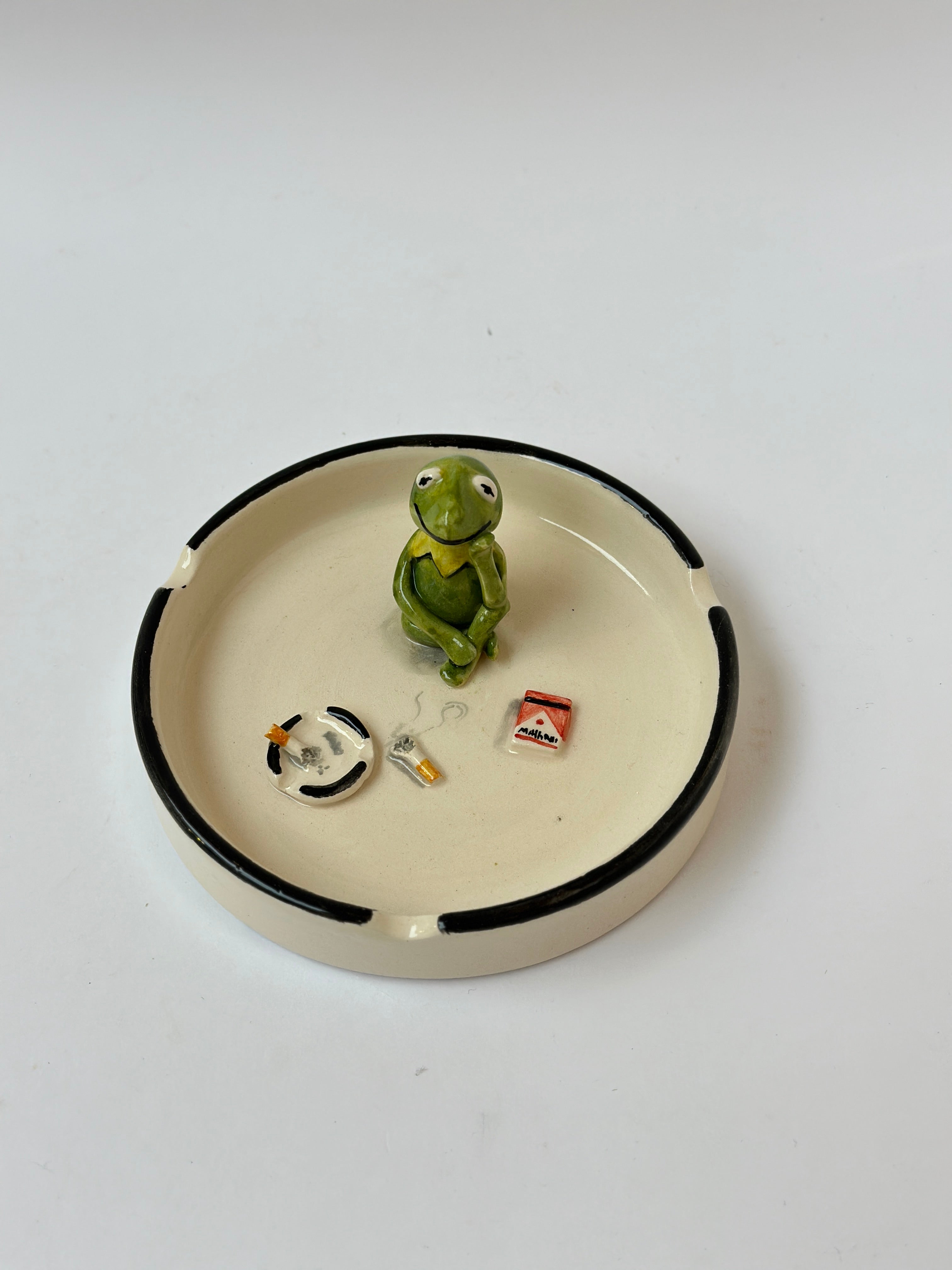 Kermit handmade ashtray