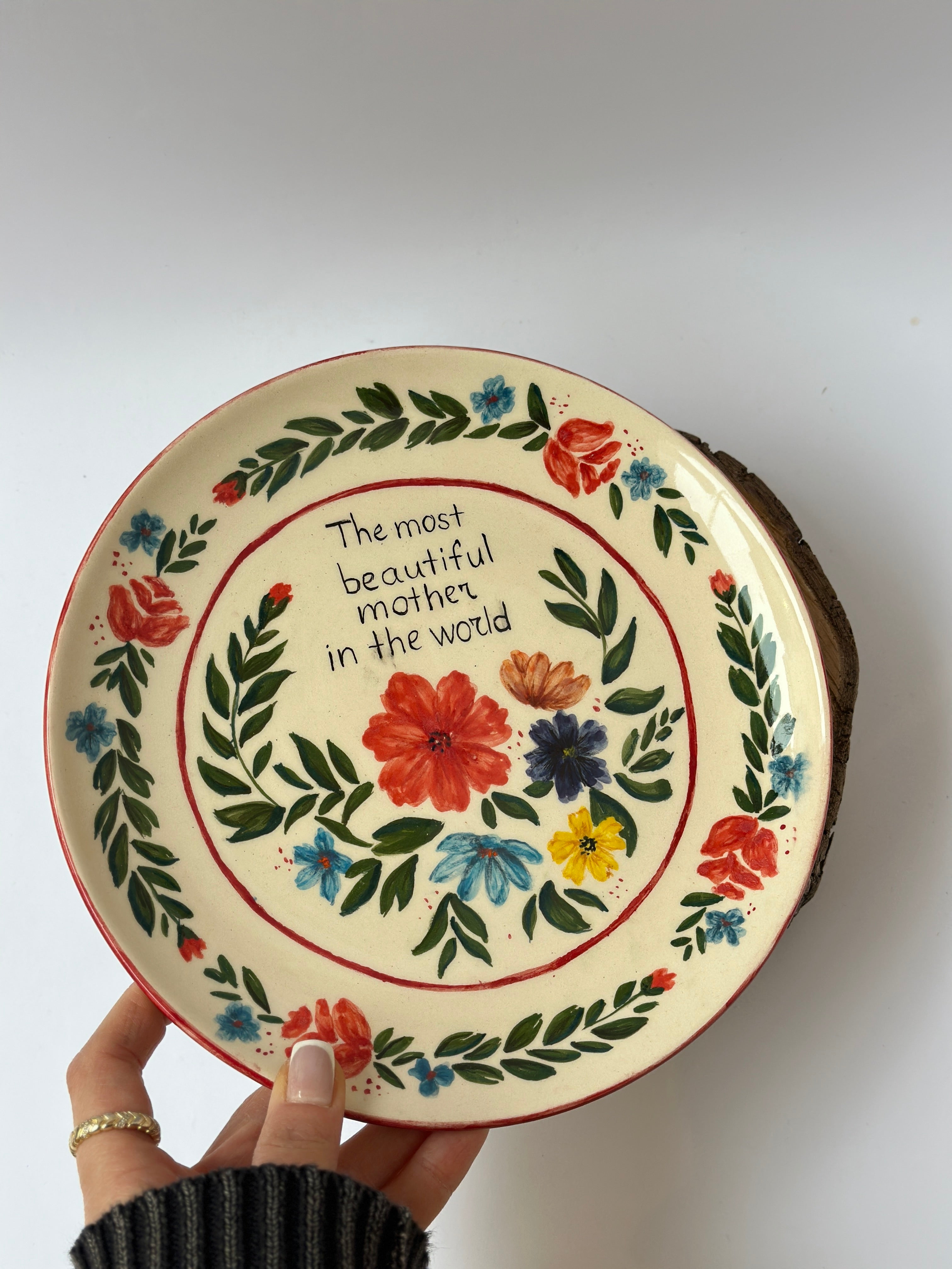 Special handmade plate for mother