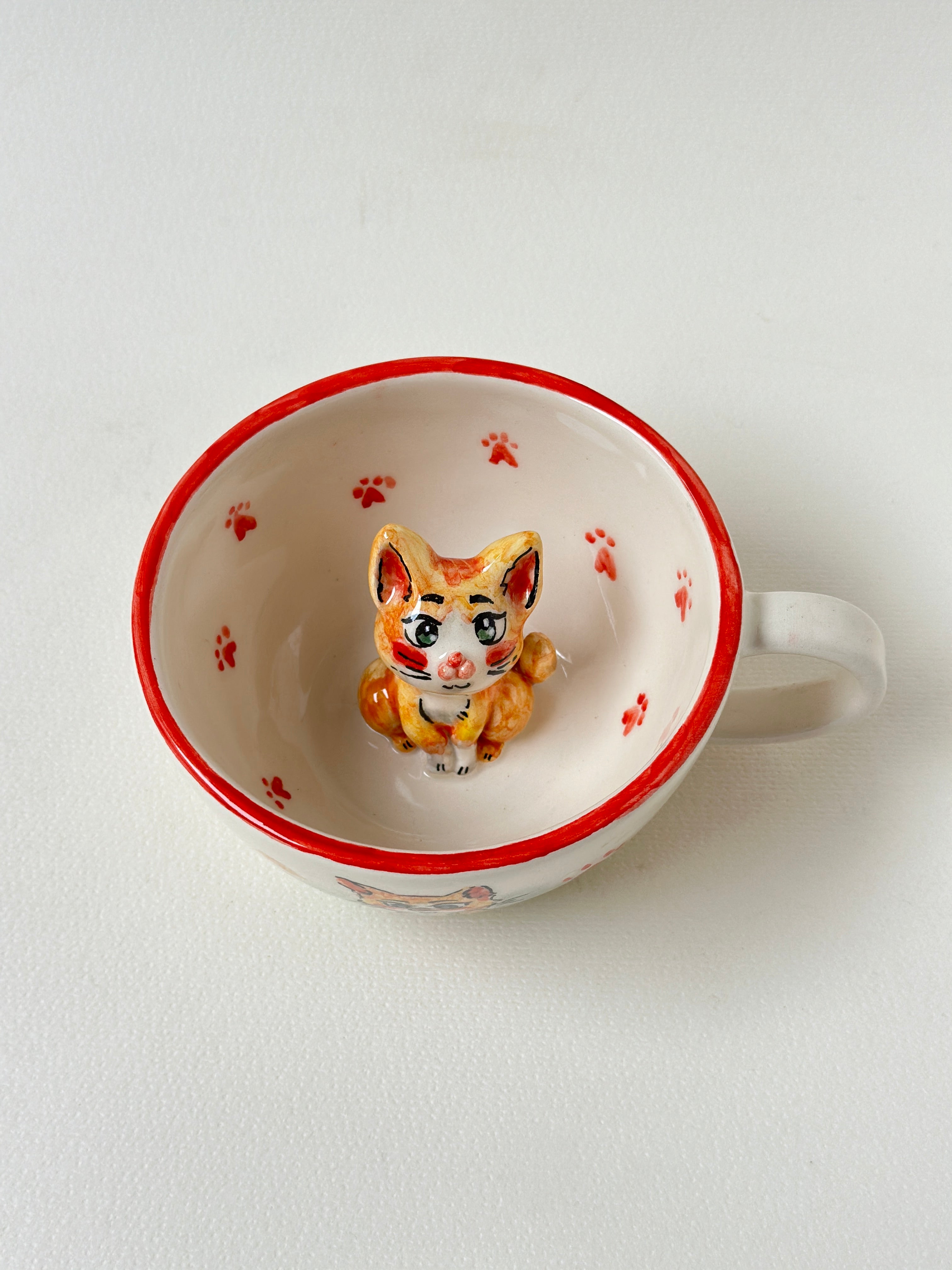 Cat handmade mug