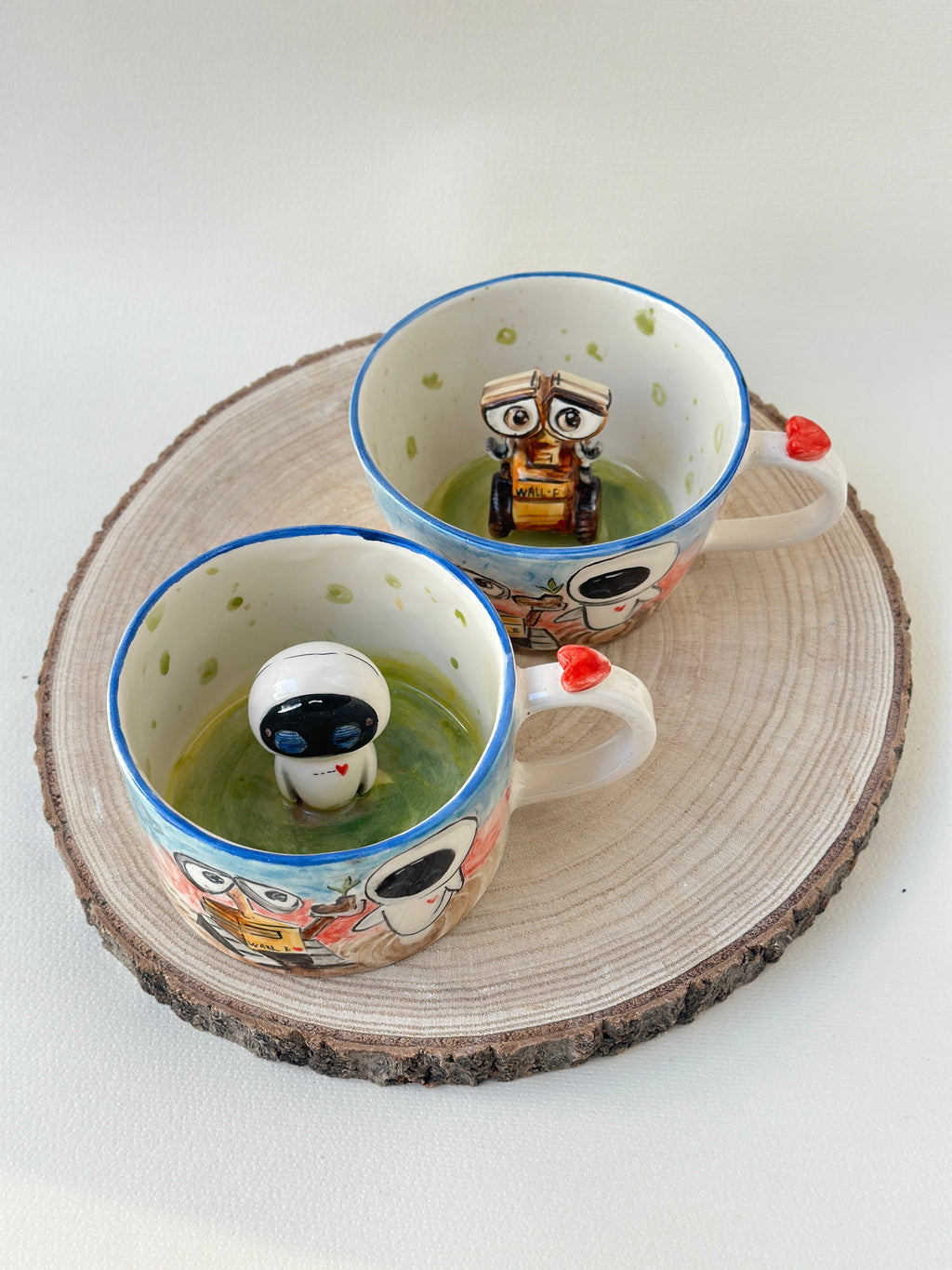 Couple Handmade mugs W-E