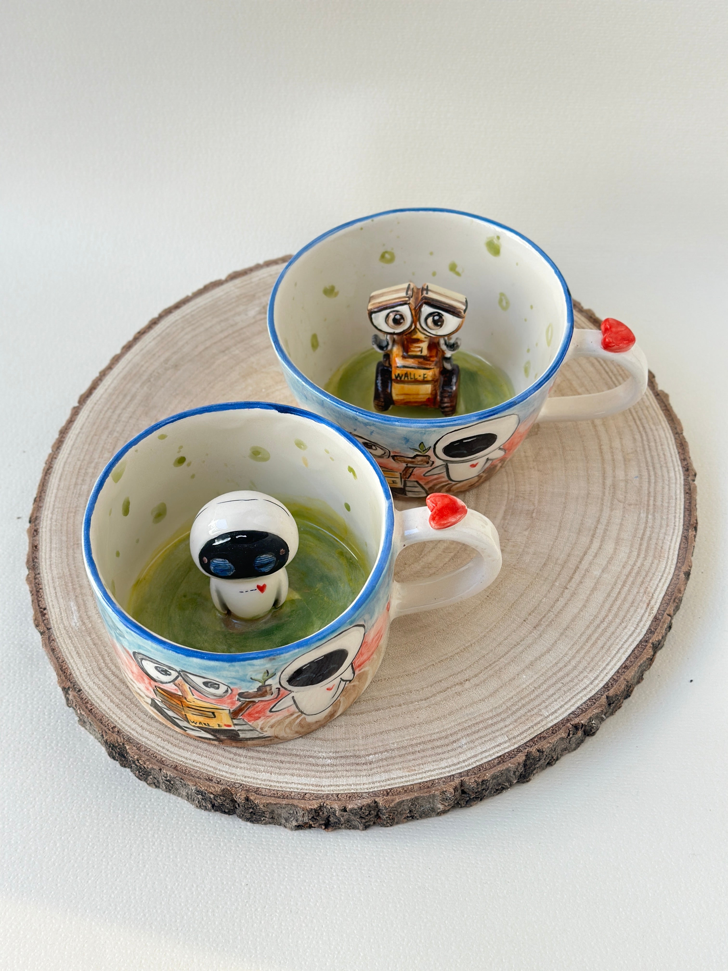 Couple Handmade mugs W-E