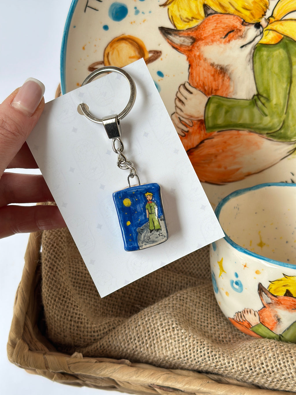 Little Prince Special gift box ( plate, mug,two pieces keychain)