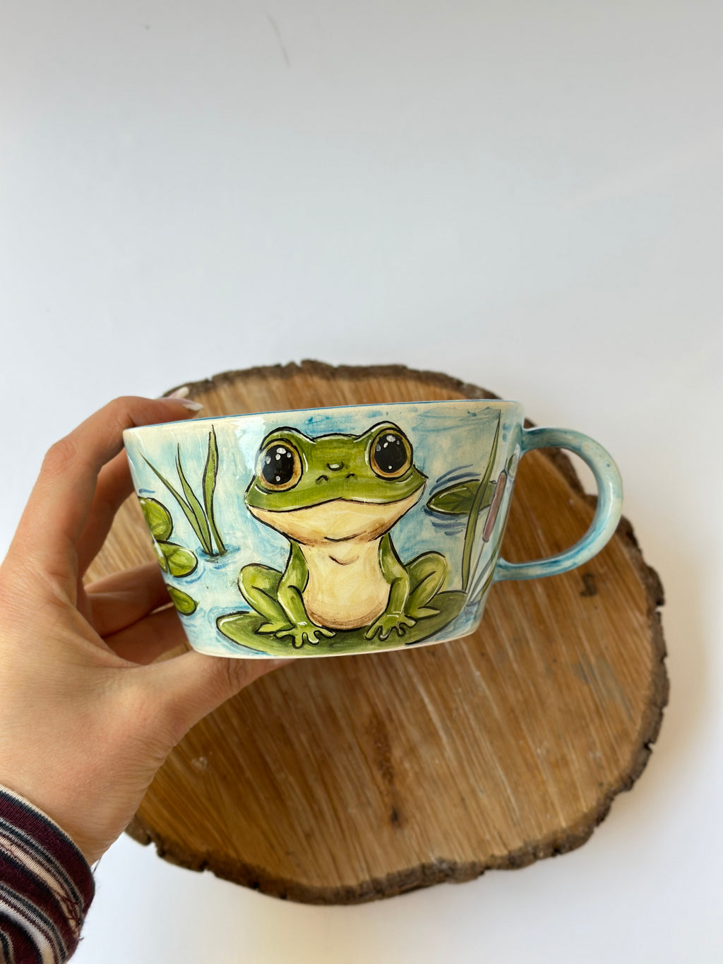 Frog handmade mug