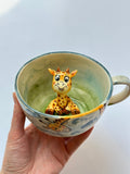 Giraffe handmade mug