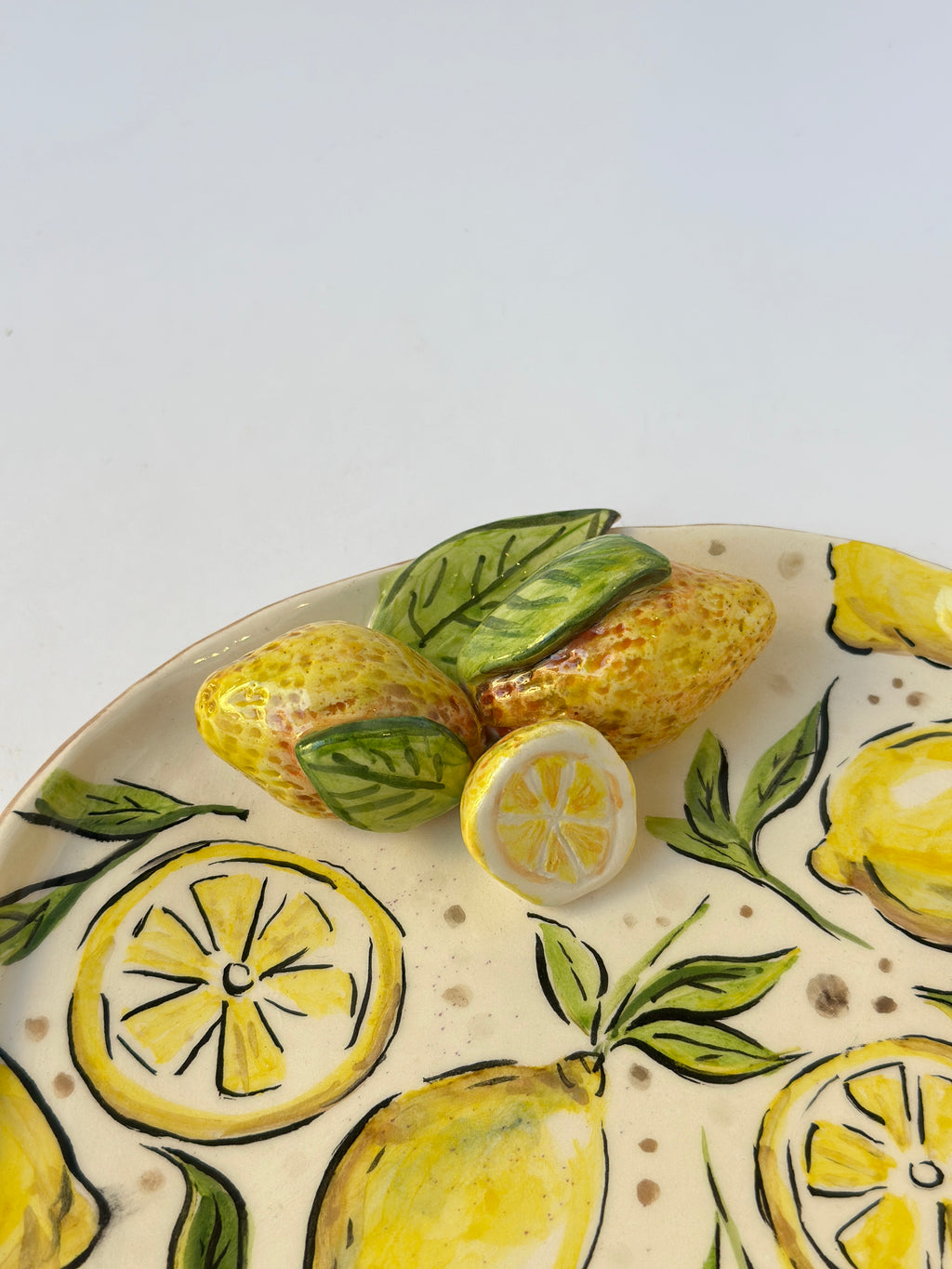 Lemon handmade plate