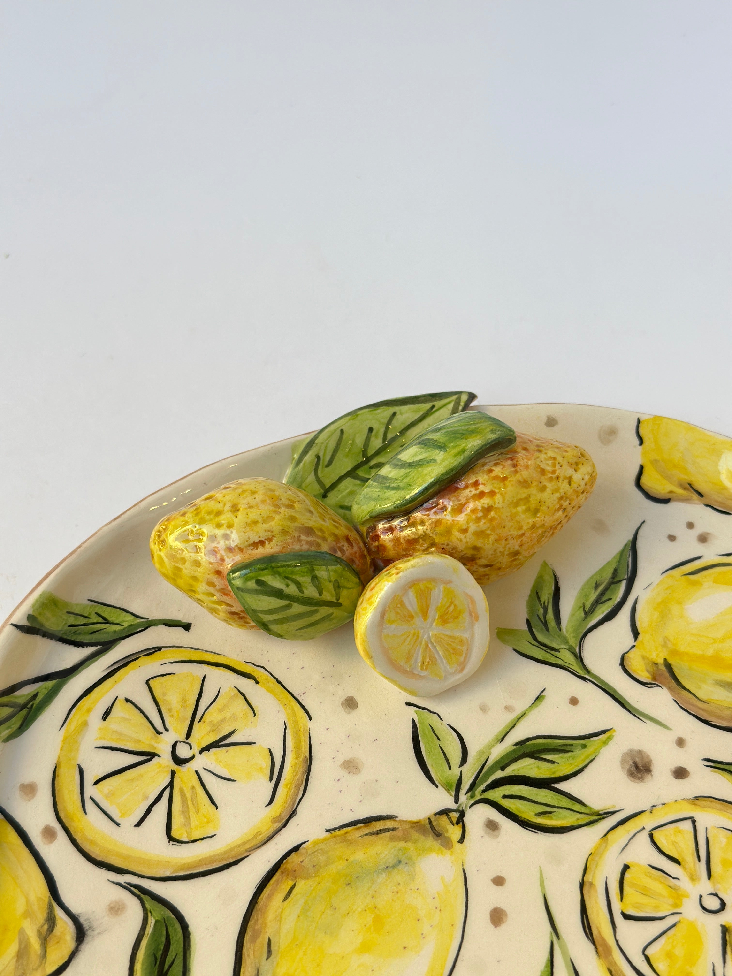 Lemon handmade plate