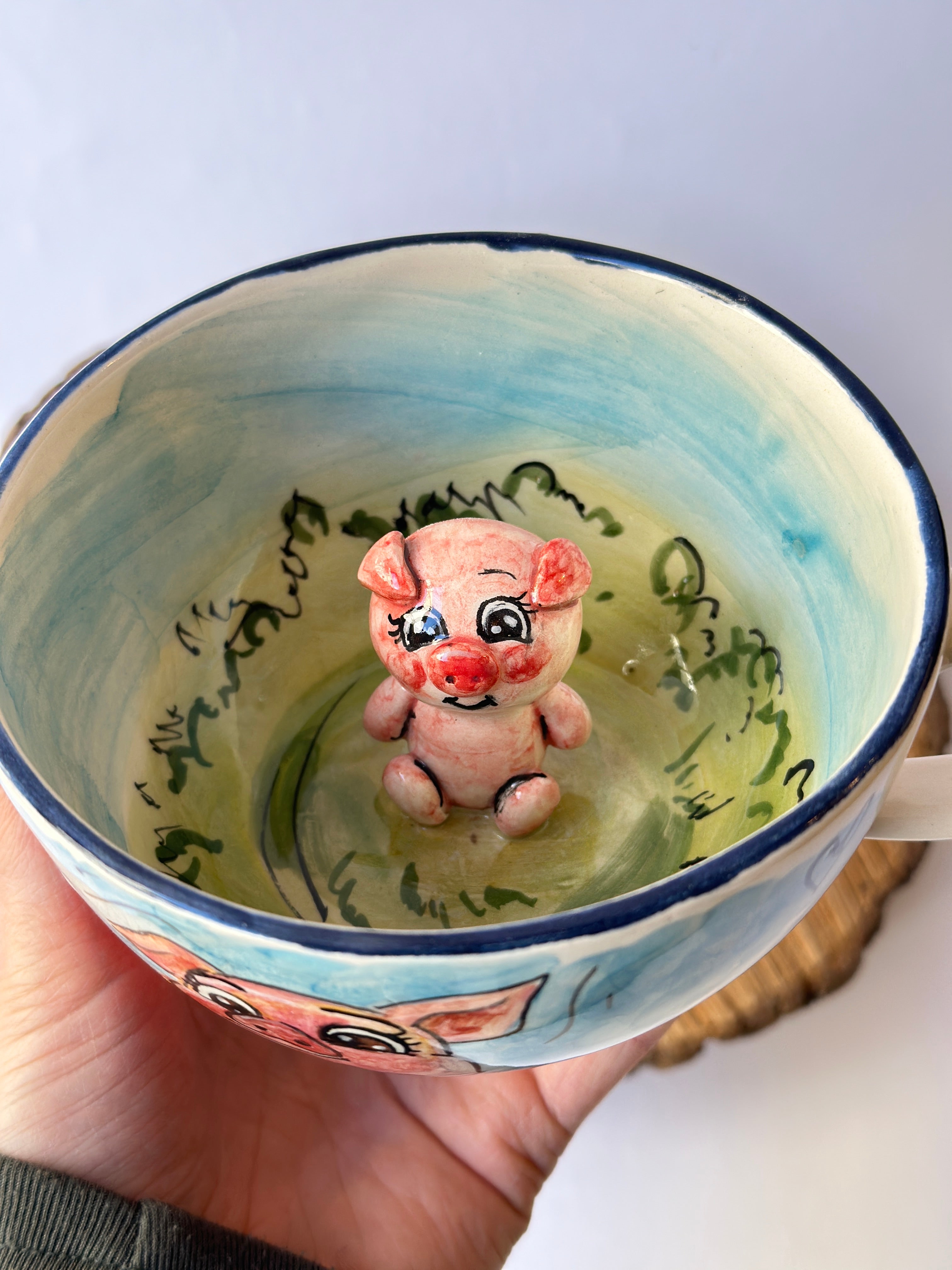 Pig handmade mug