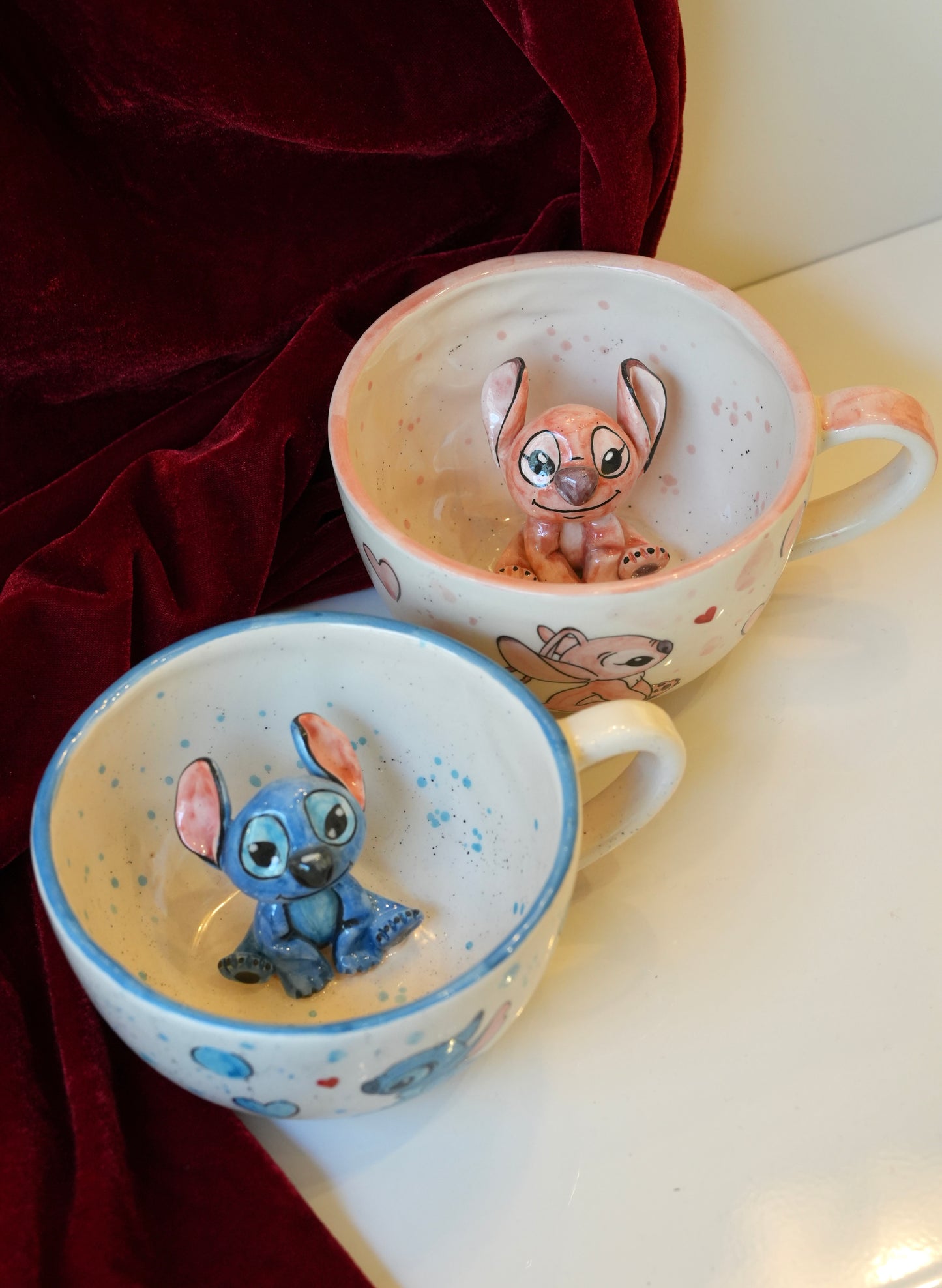 Stitch couple mugs