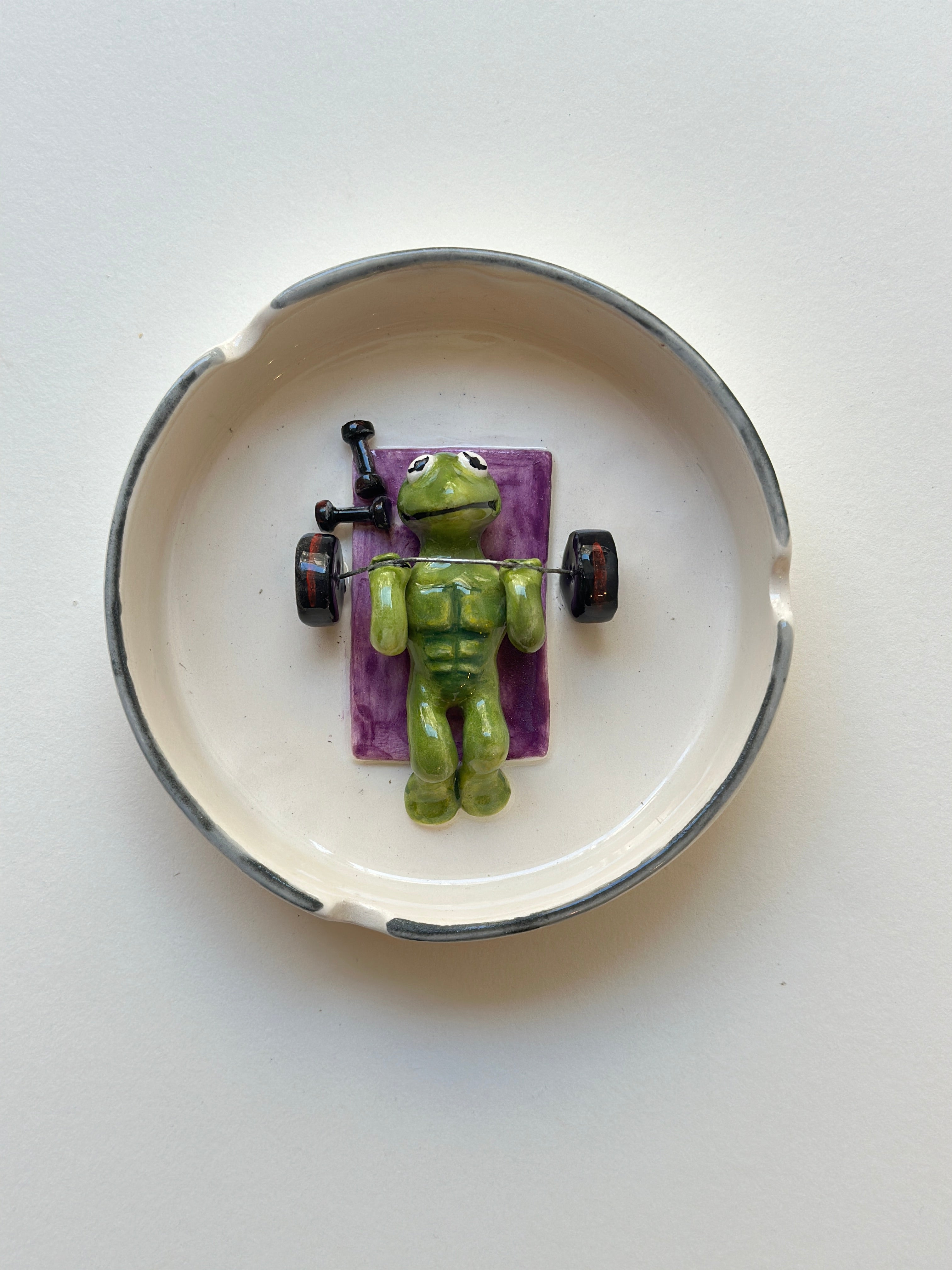 Kermit ashtray handmade
