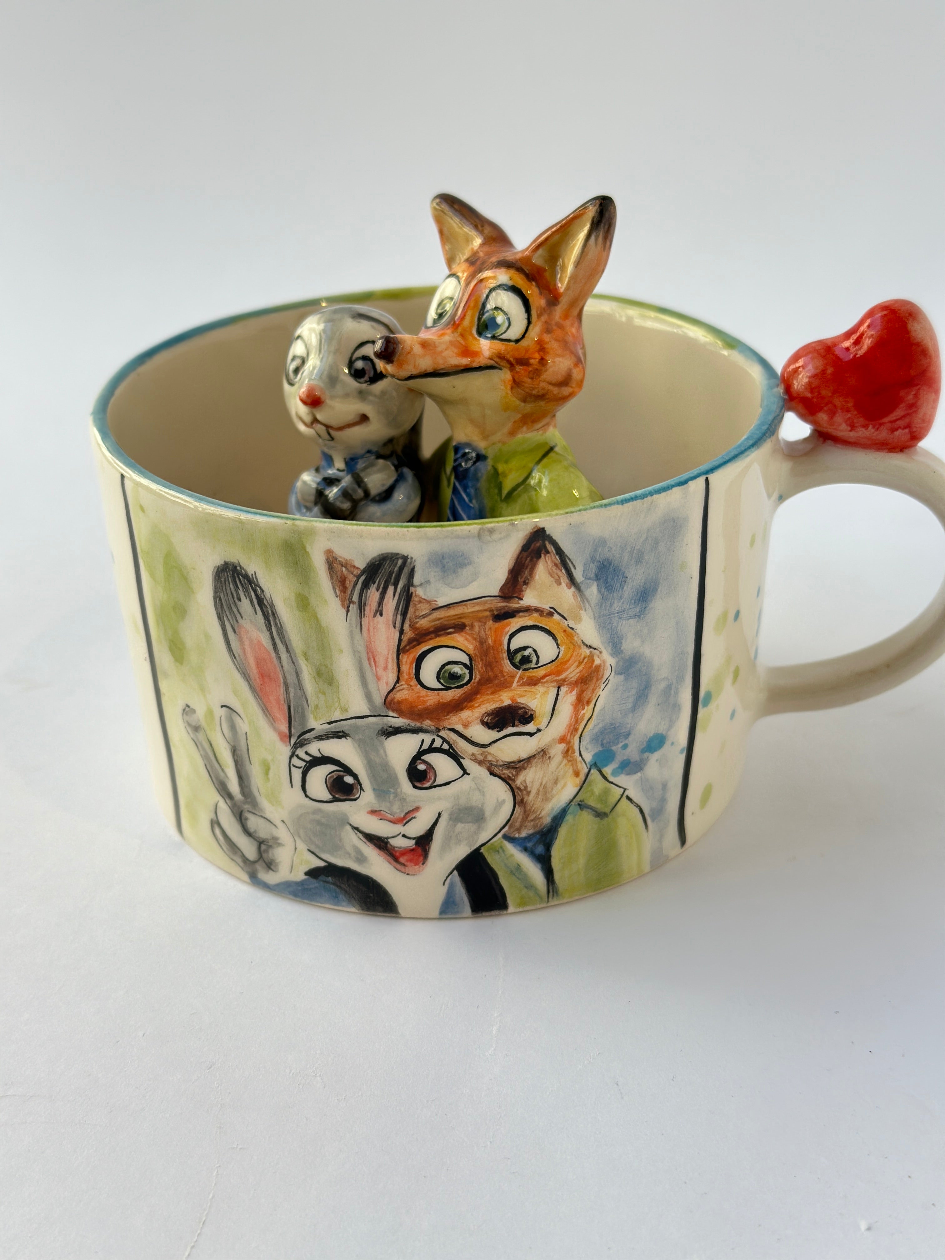 Zootopia Nick and Judy handmade mug
