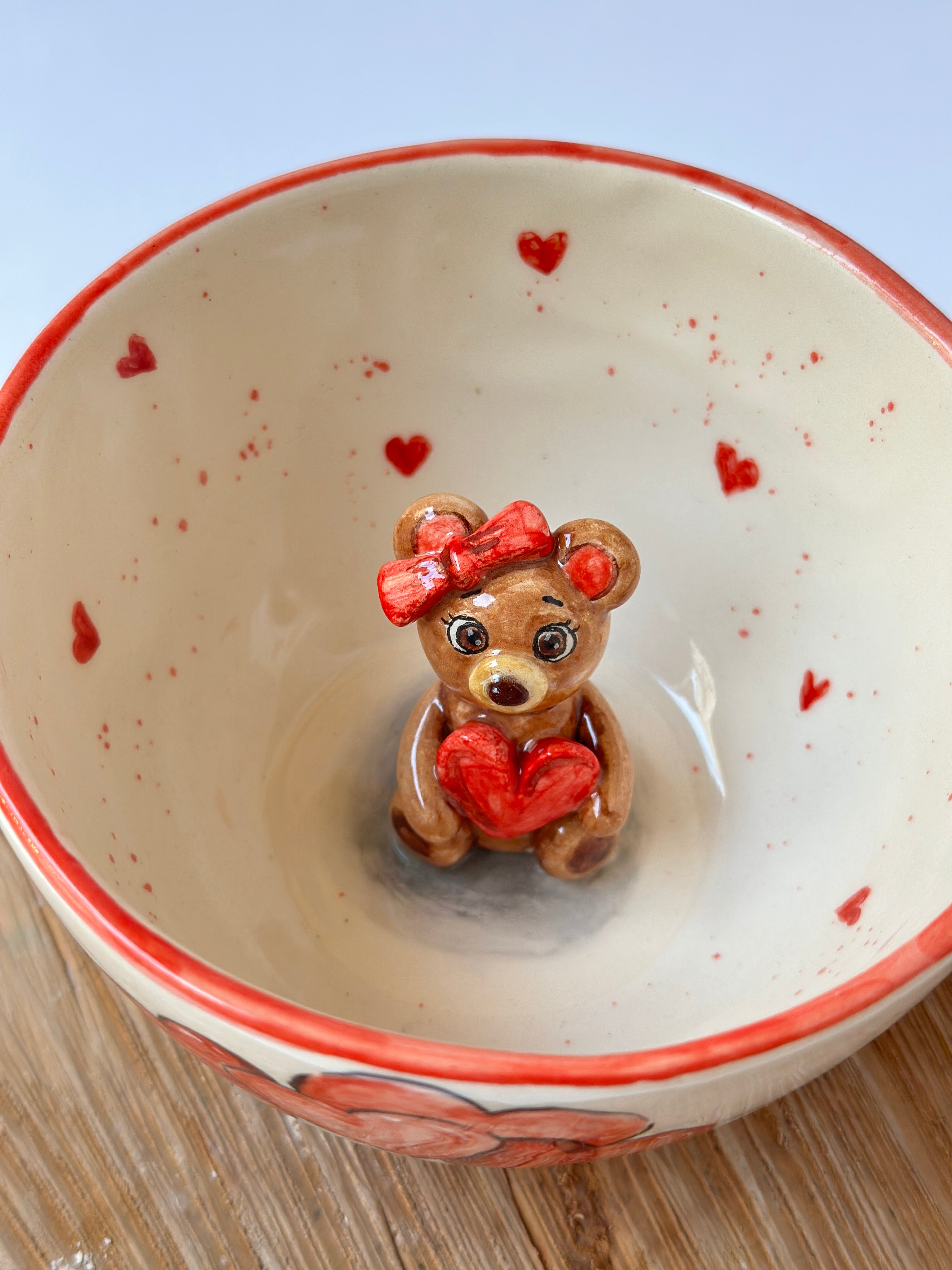 Teddy love handmade mug