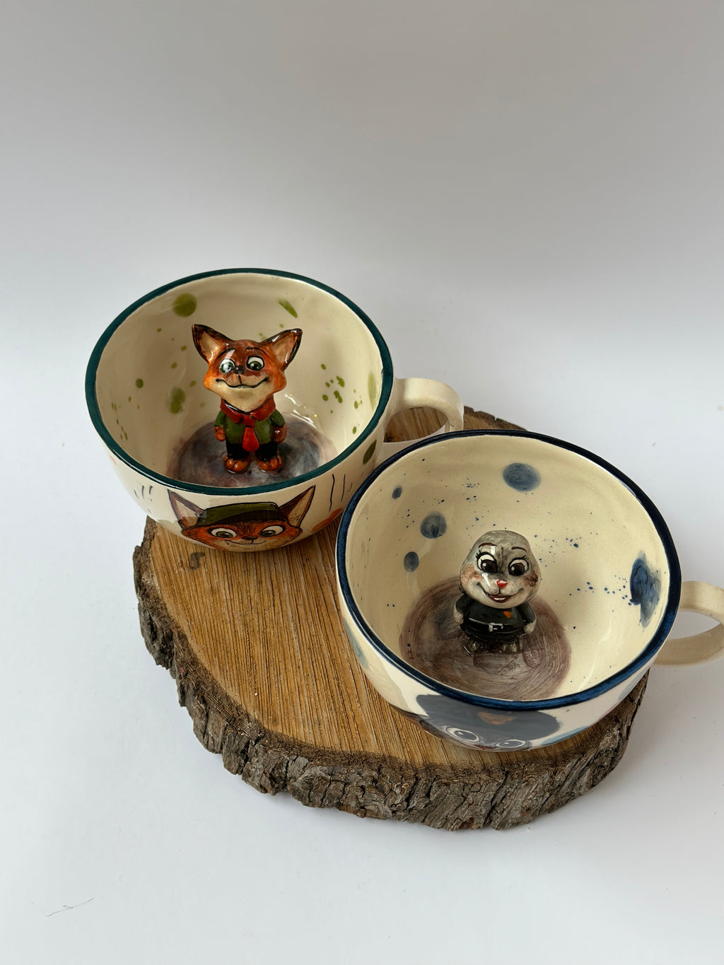 Zootopia Nick and Judy handmade mugs